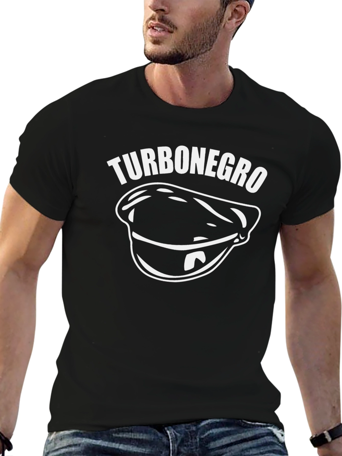 Turbonegro Hat T-Shirt - Black Cotton Graphic Tee