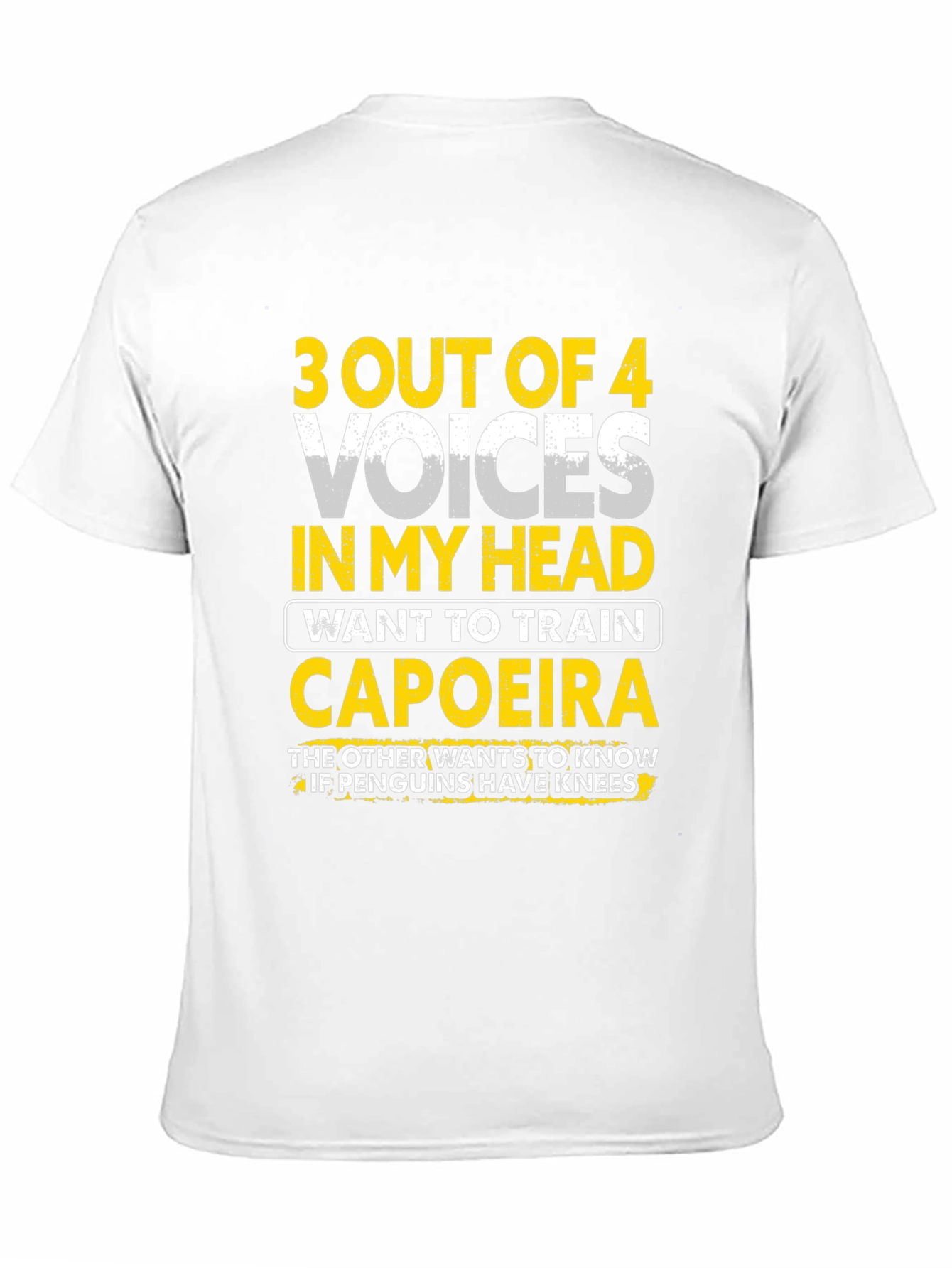 Capoeira & Penguin Knee T-Shirt: Funny Crazy Voices Tee