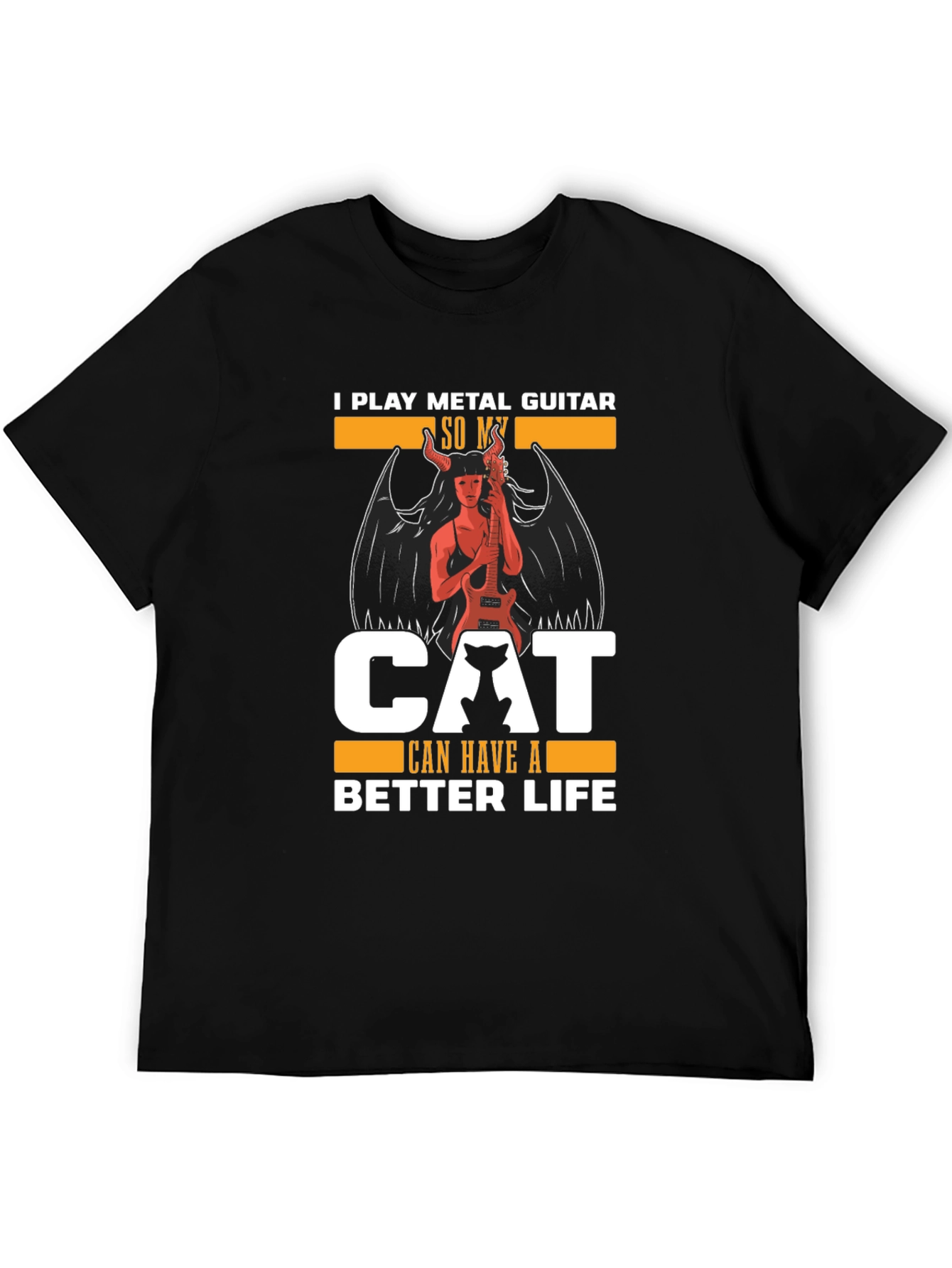 Metal Guitar Cat Lover T-Shirt