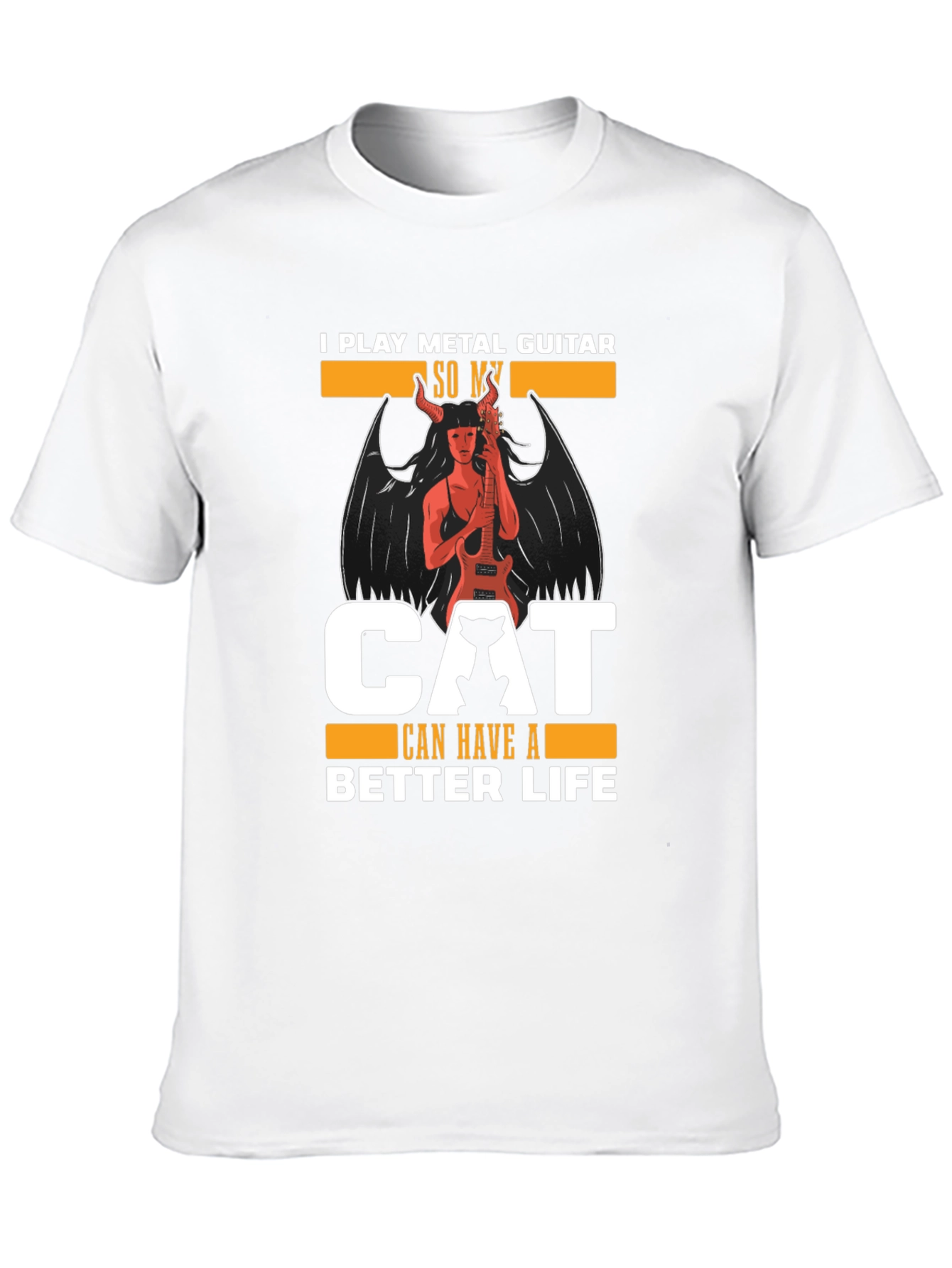 Metal Guitar Cat Lover T-Shirt