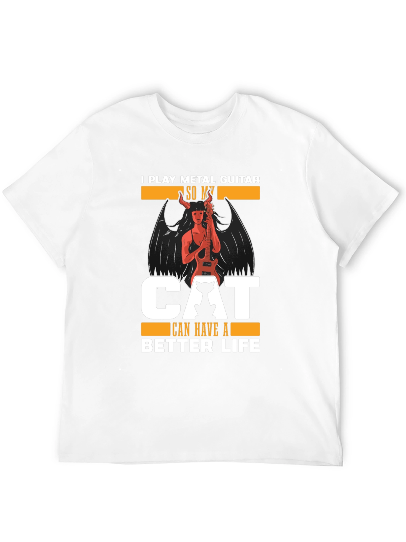 Metal Guitar Cat Lover T-Shirt