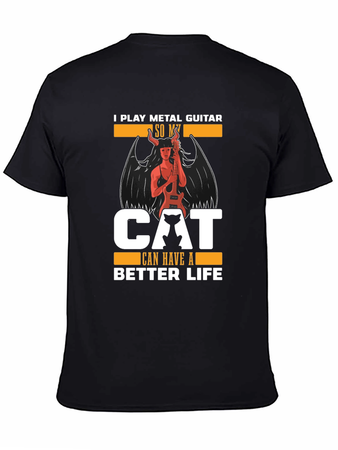 Metal Guitar Cat Lover T-Shirt