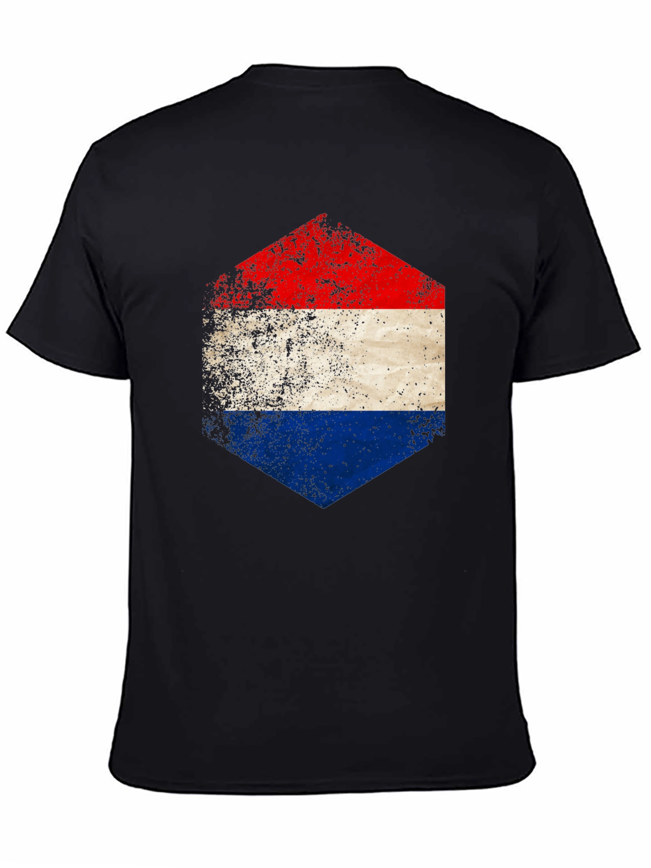 Netherlands Flag Hexagon Graphic T-Shirt