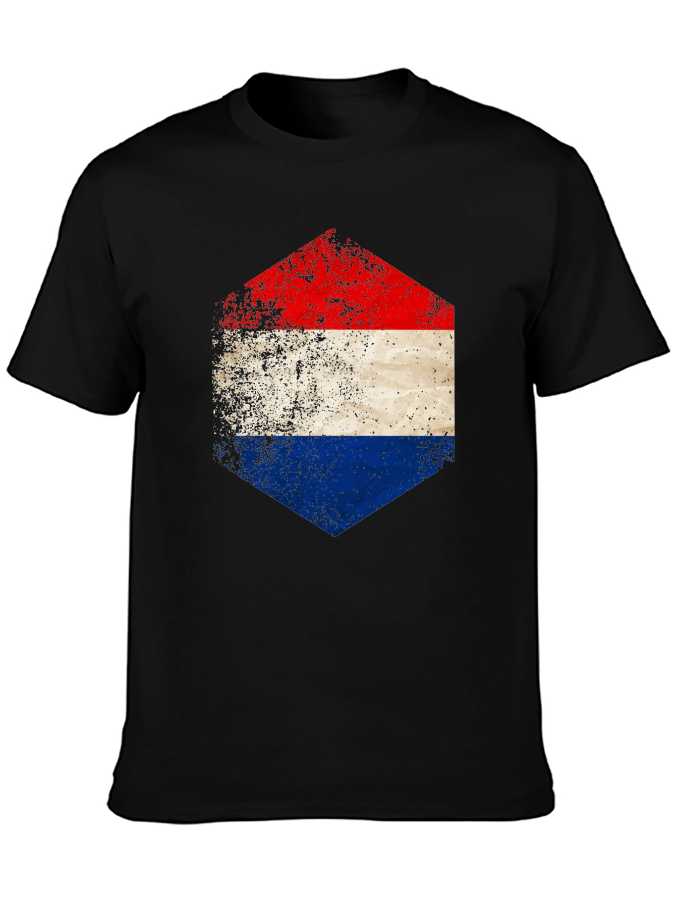 Netherlands Flag Hexagon Graphic T-Shirt