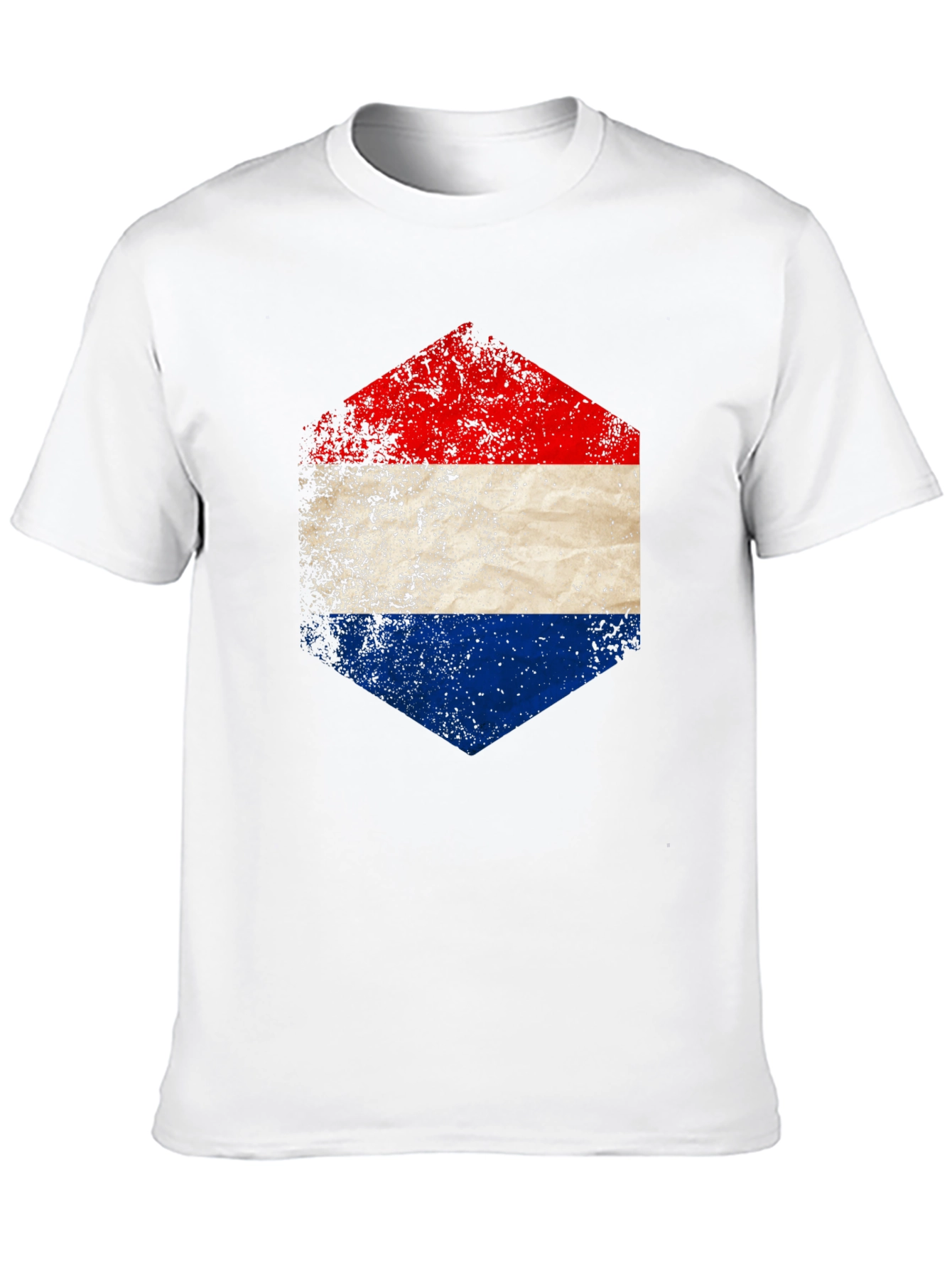 Netherlands Flag Hexagon Graphic T-Shirt