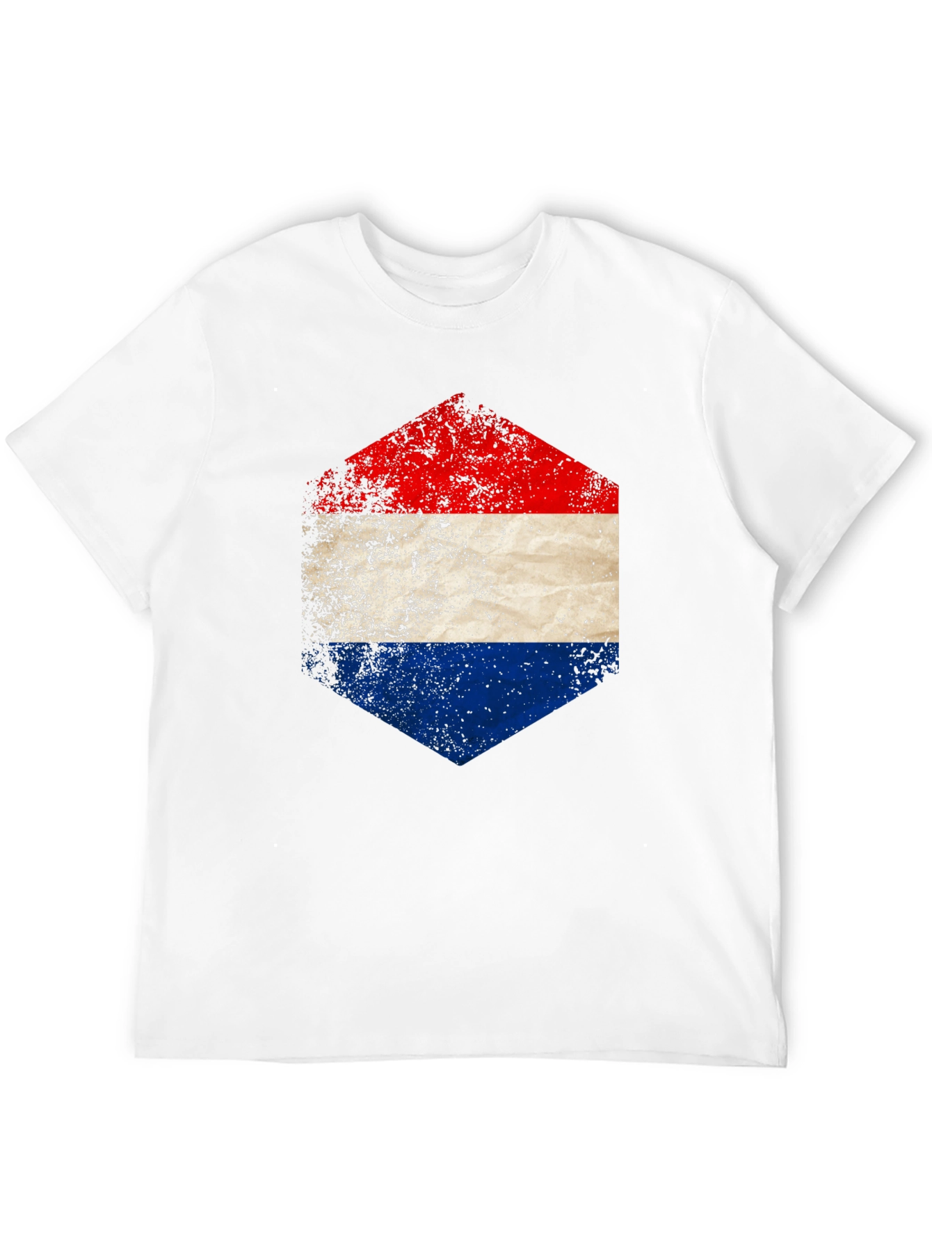 Netherlands Flag Hexagon Graphic T-Shirt