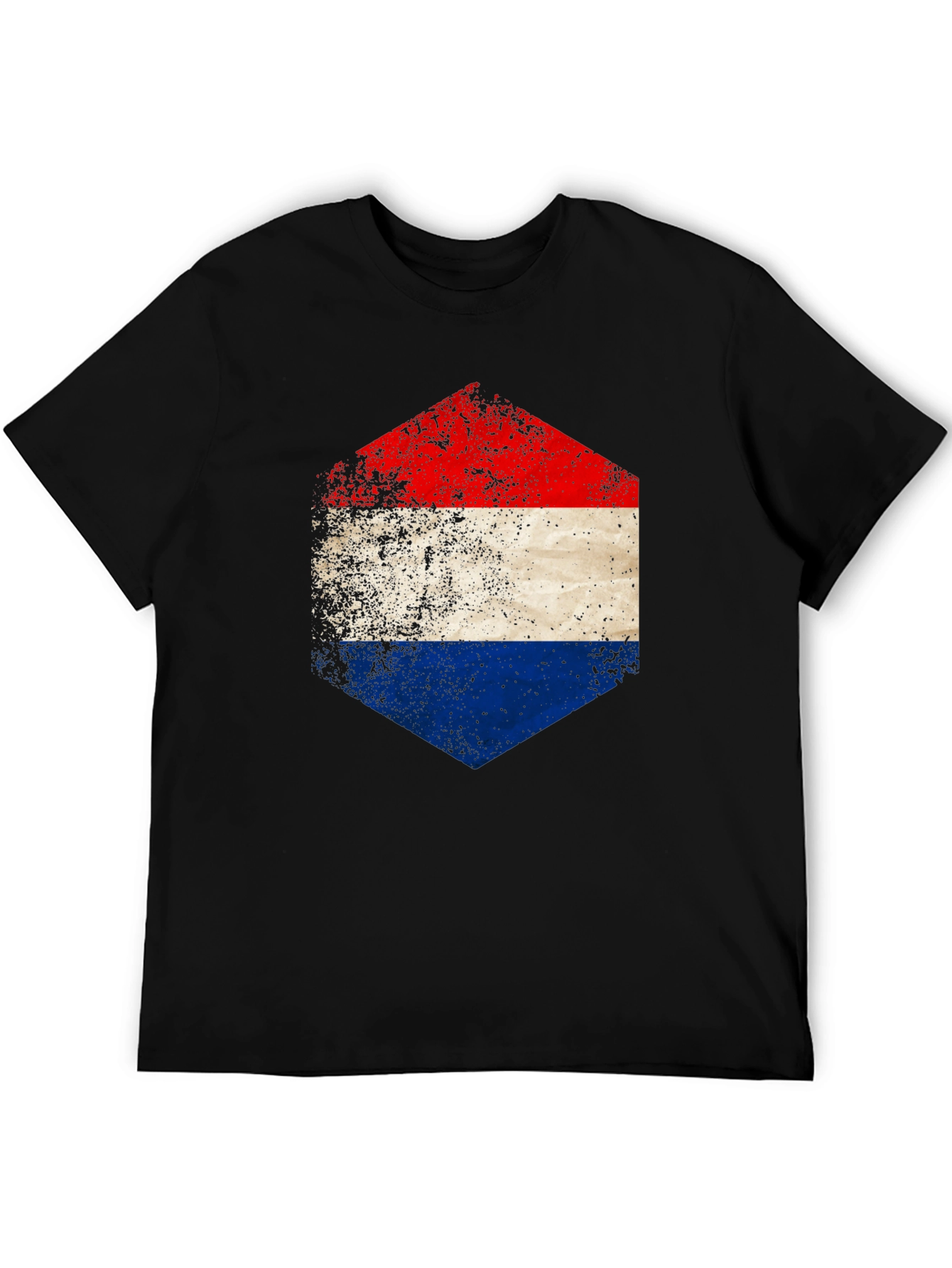 Netherlands Flag Hexagon Graphic T-Shirt