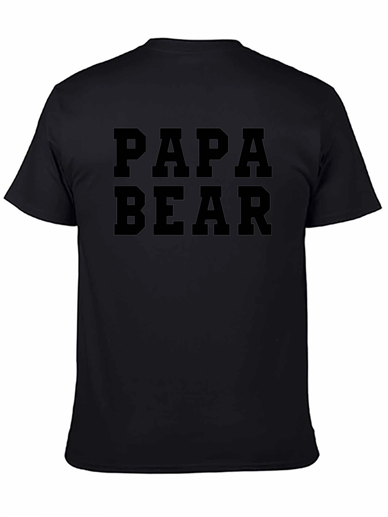 Papa Bear Black T-Shirt: Fathers Day Gift