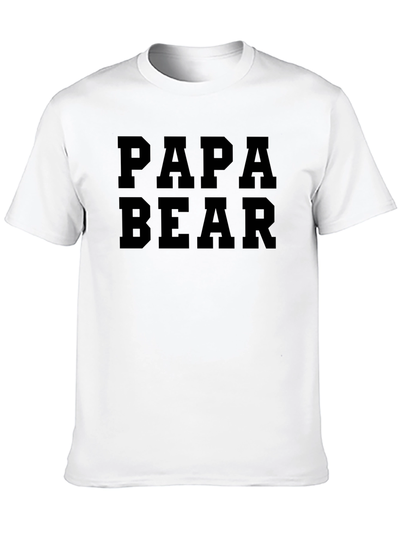 Papa Bear Black T-Shirt: Fathers Day Gift