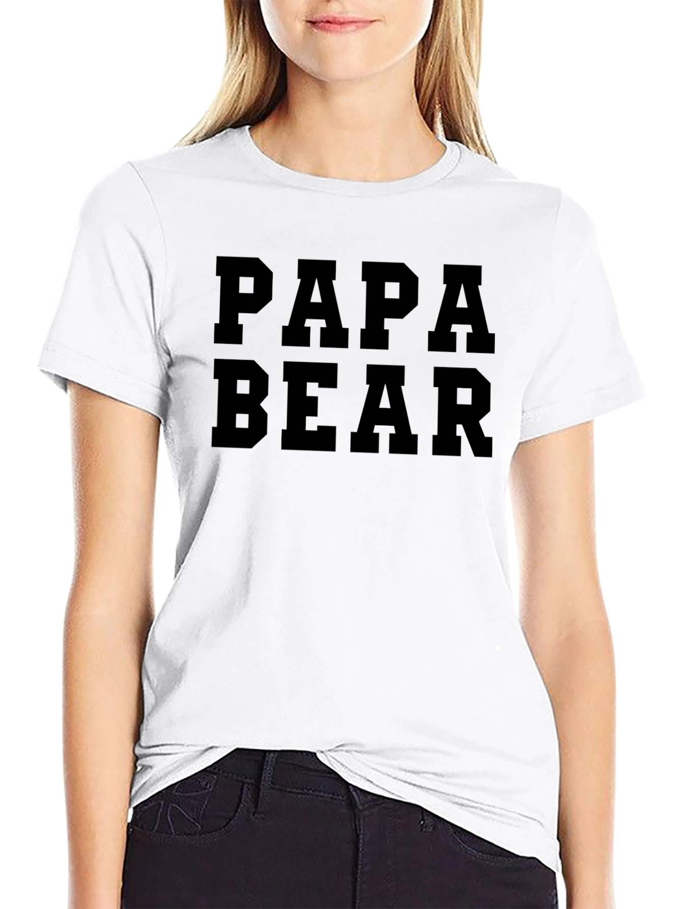 Papa Bear Black T-Shirt: Fathers Day Gift