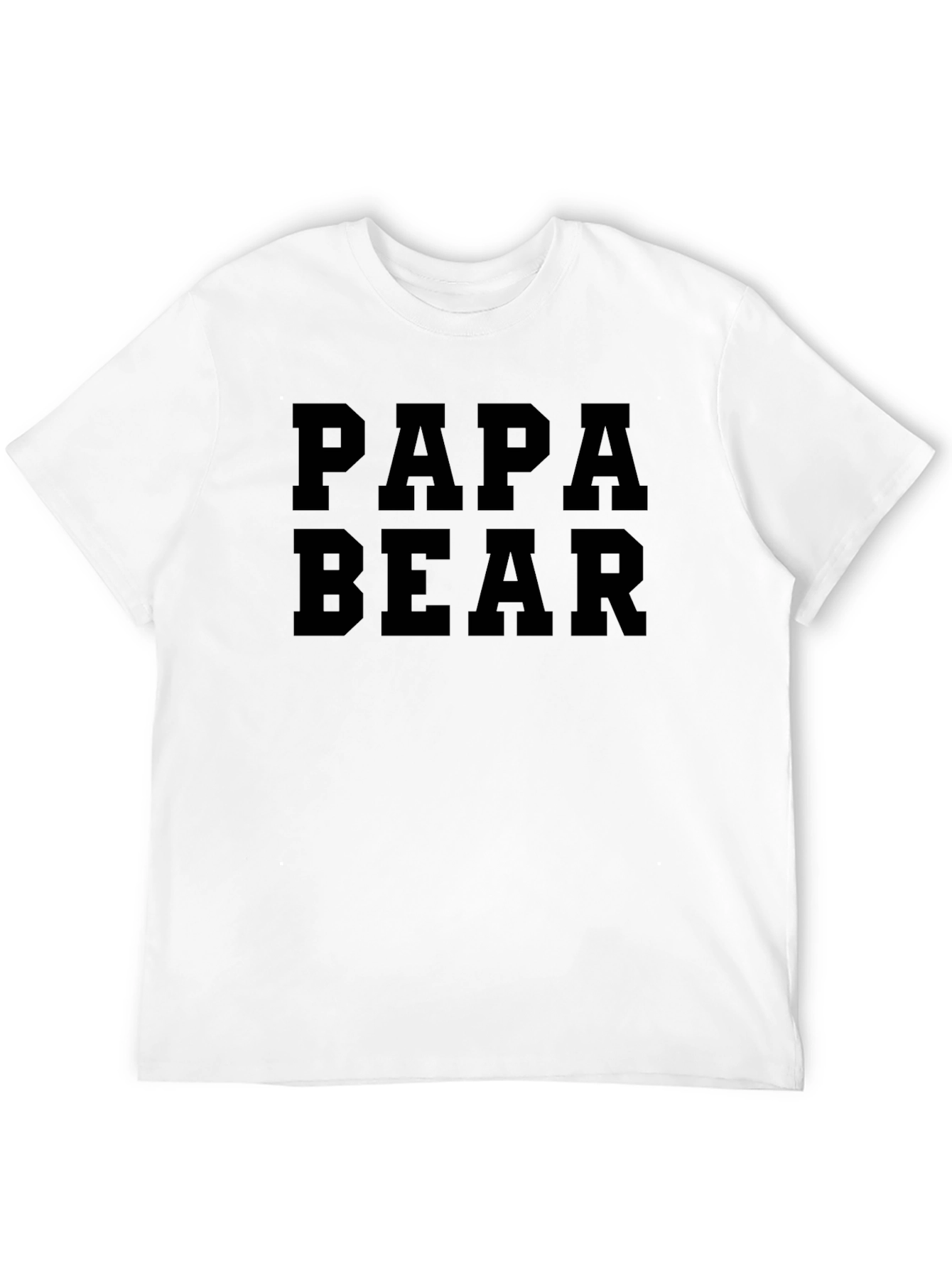 Papa Bear Black T-Shirt: Fathers Day Gift