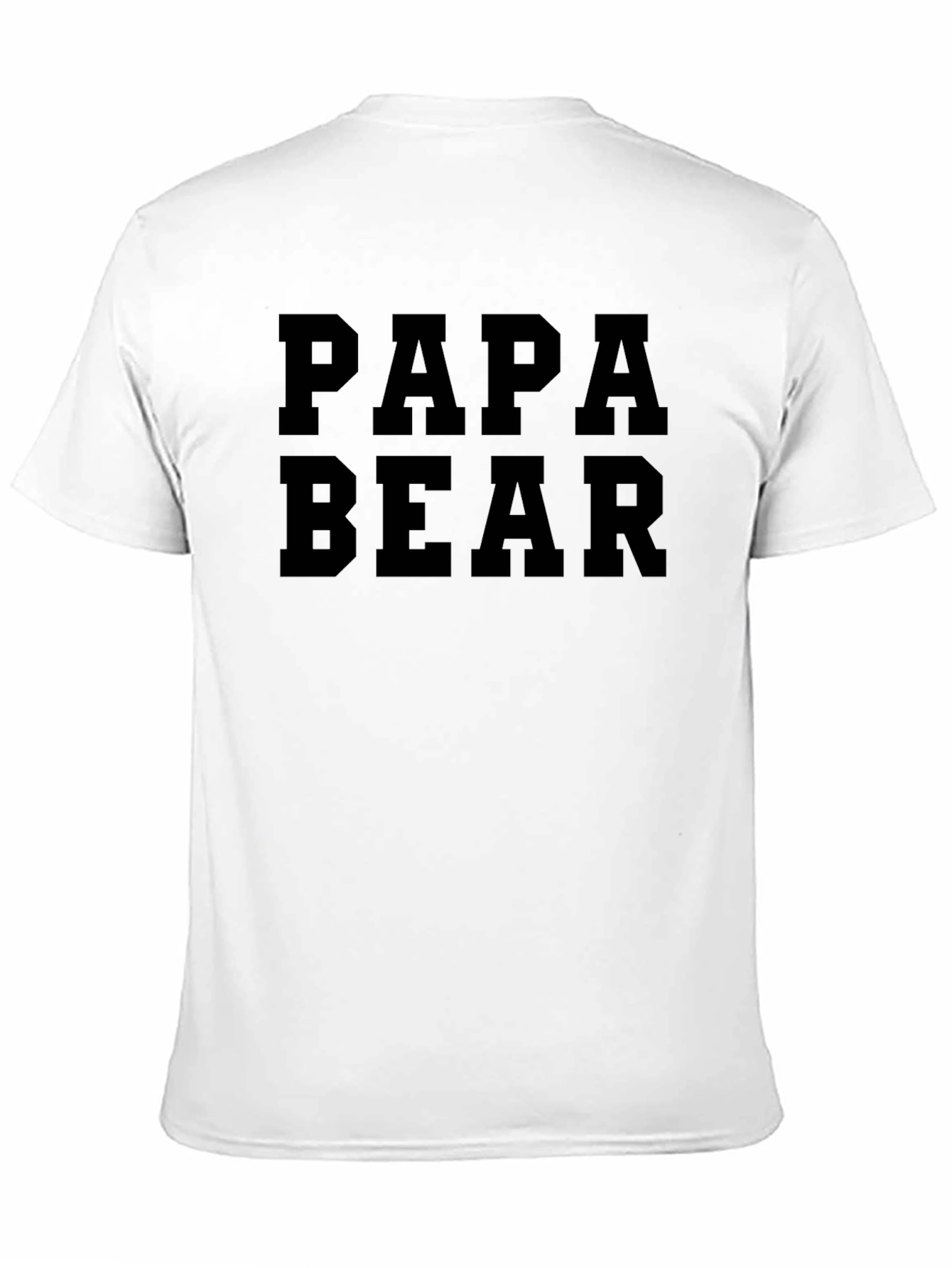 Papa Bear Black T-Shirt: Fathers Day Gift