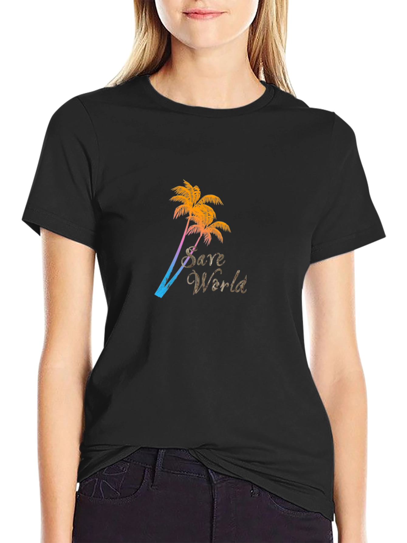 Save the World Palm Tree T-Shirt