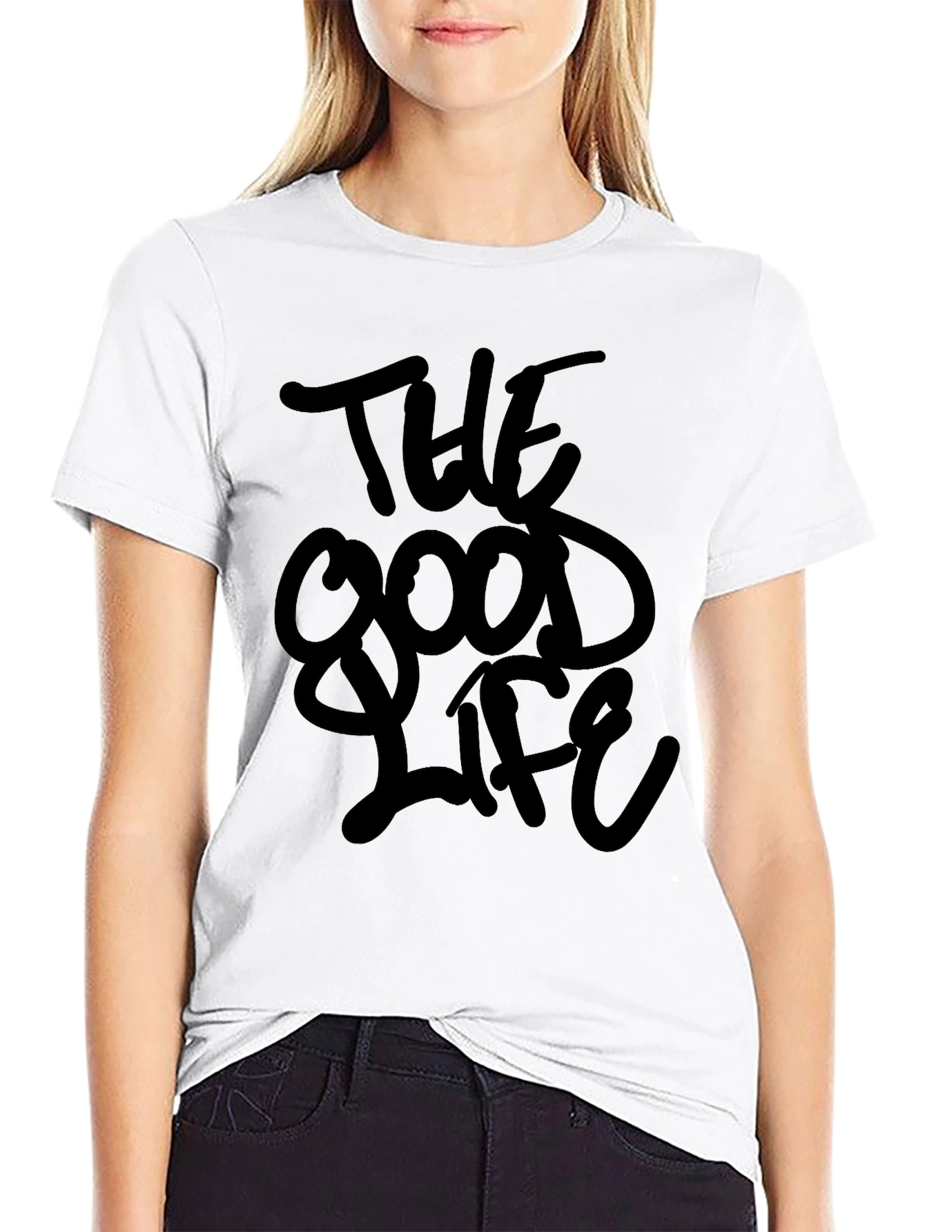 The Good Life Black Graphic T-Shirt