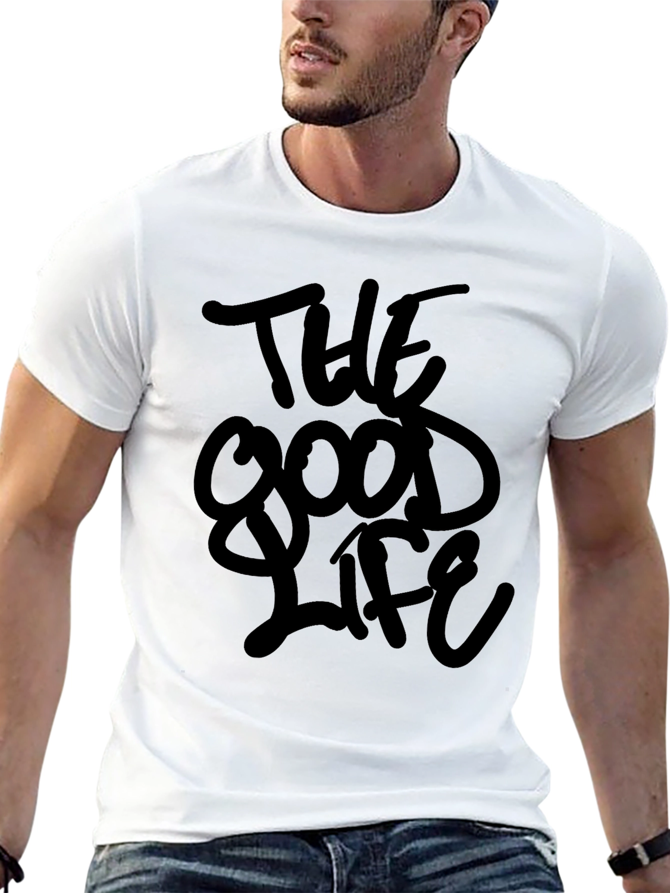 The Good Life Black Graphic T-Shirt