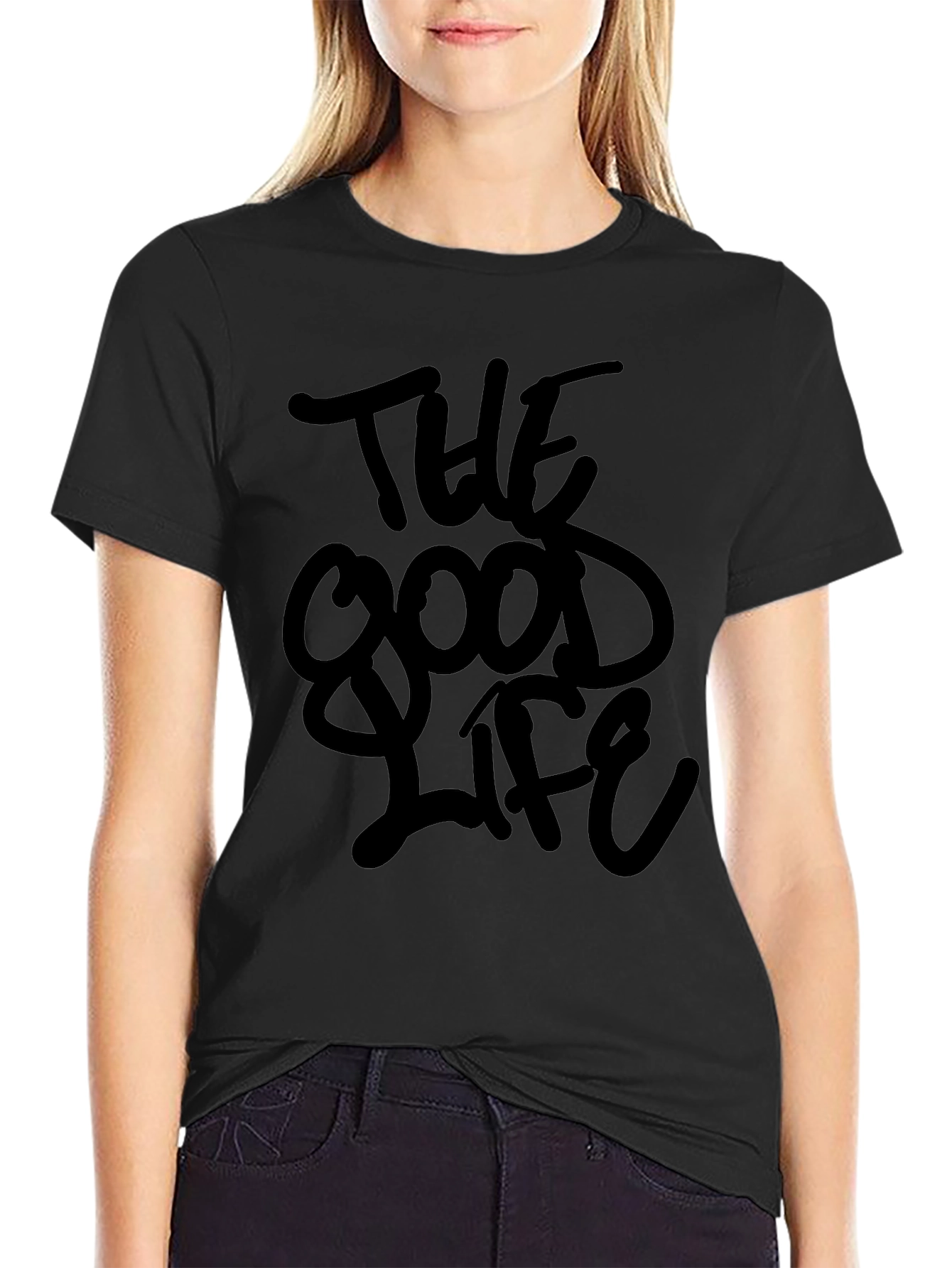 The Good Life Black Graphic T-Shirt