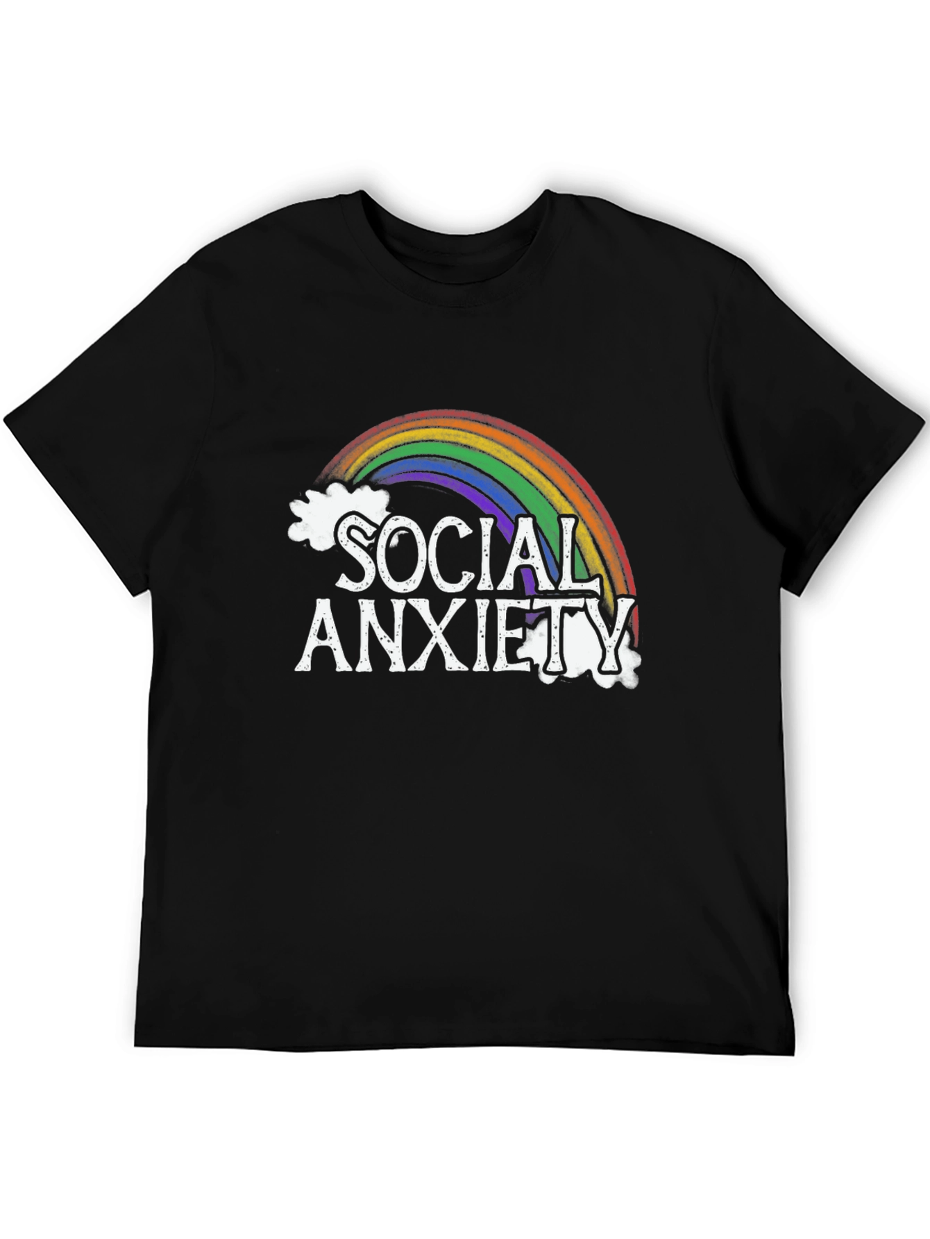 Social Anxiety Rainbow Graphic Tee