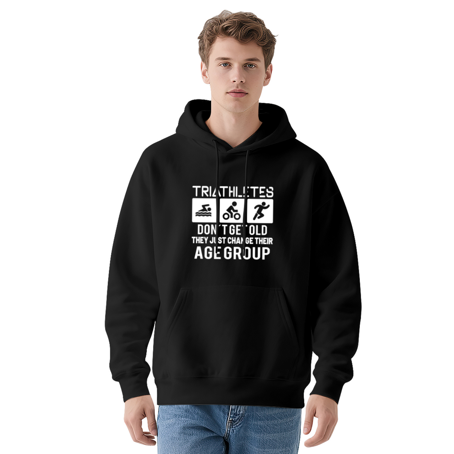 Triathlete Funny Slogan Unisex Hoodie, Lightweight Comfort