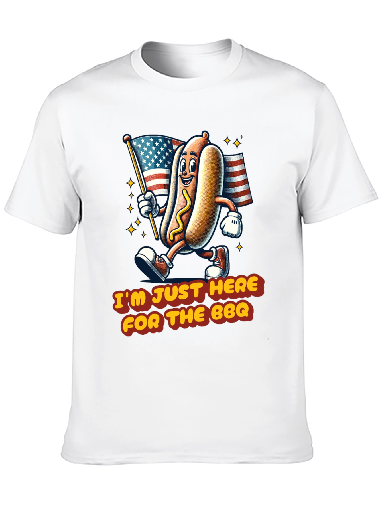 BBQ Hot Dog T-Shirt - Patriotic Graphic Tee