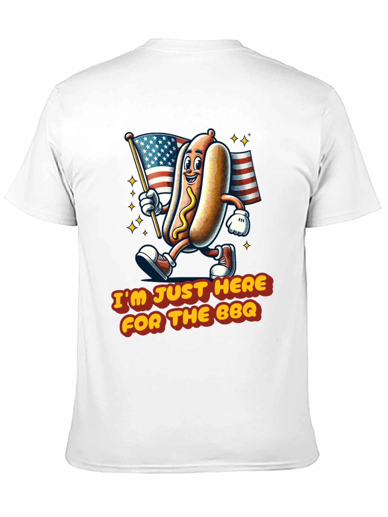 BBQ Hot Dog T-Shirt - Patriotic Graphic Tee