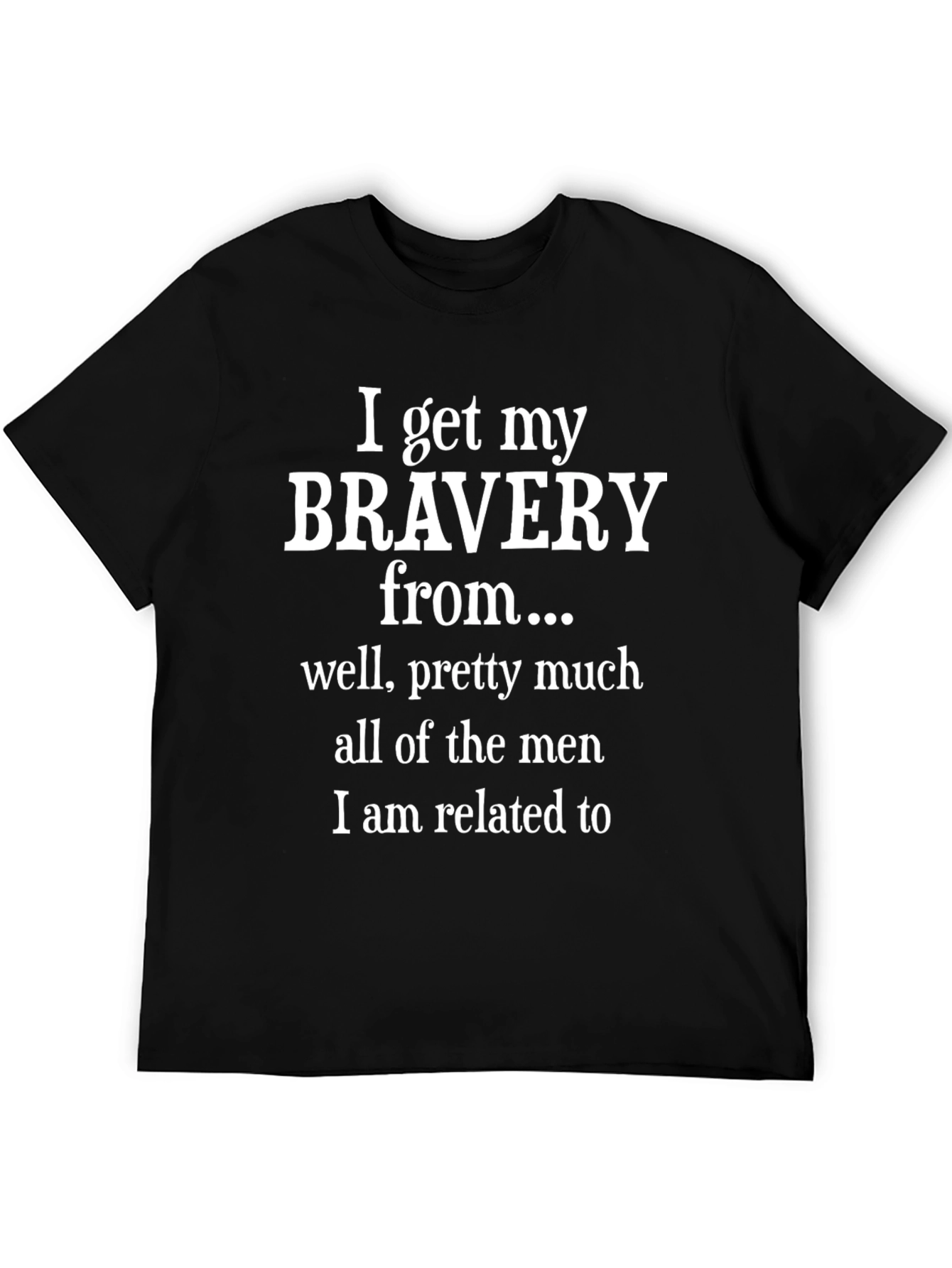 Bravery Graphic T-Shirt - Mens Black Crew Neck Tee