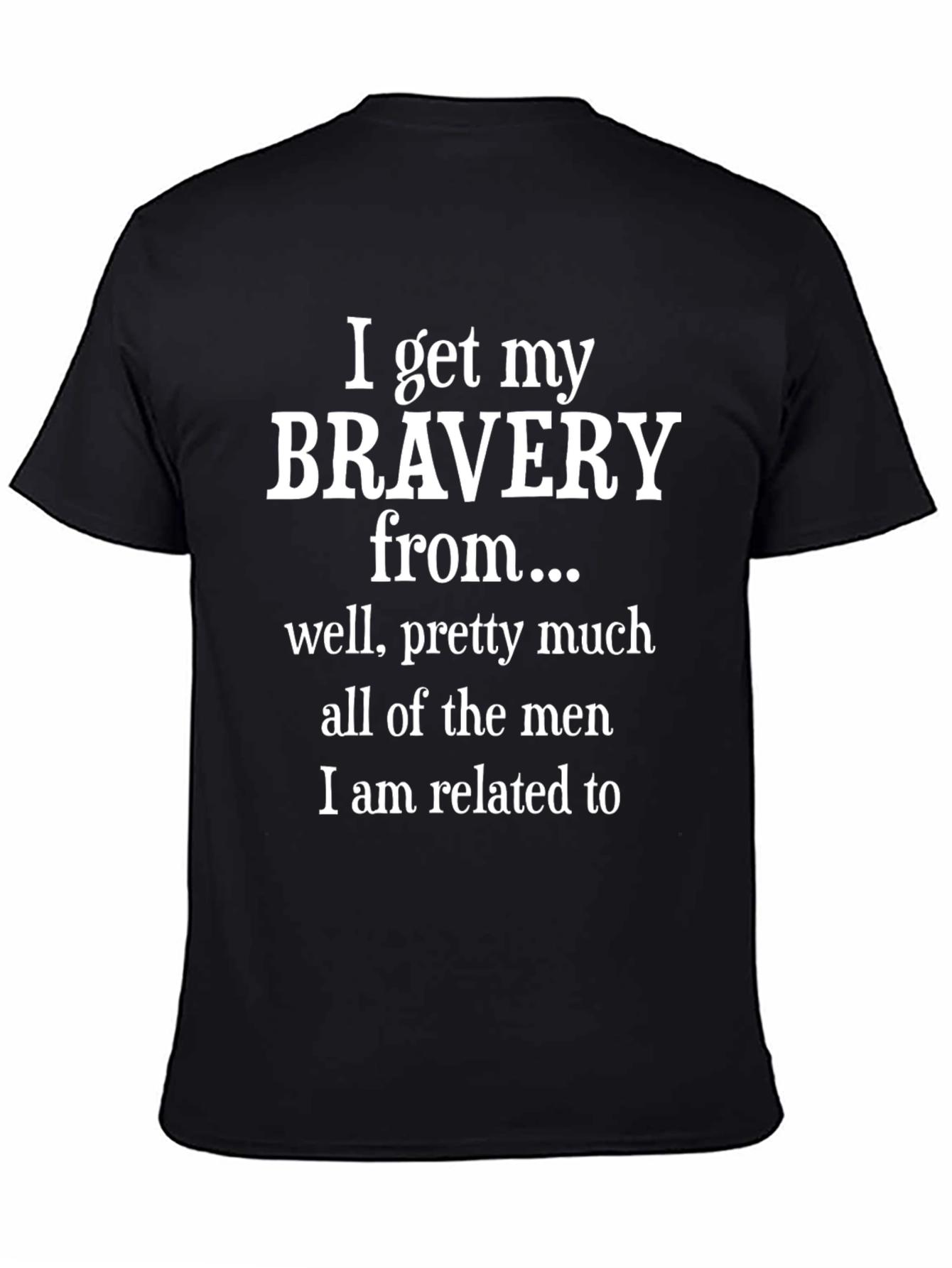 Bravery Graphic T-Shirt - Mens Black Crew Neck Tee