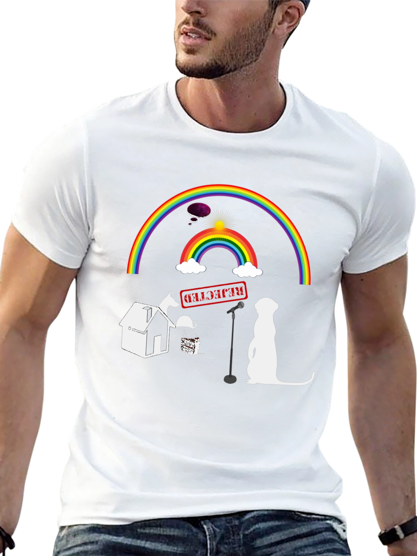 Rainbow Stand-up T-shirt