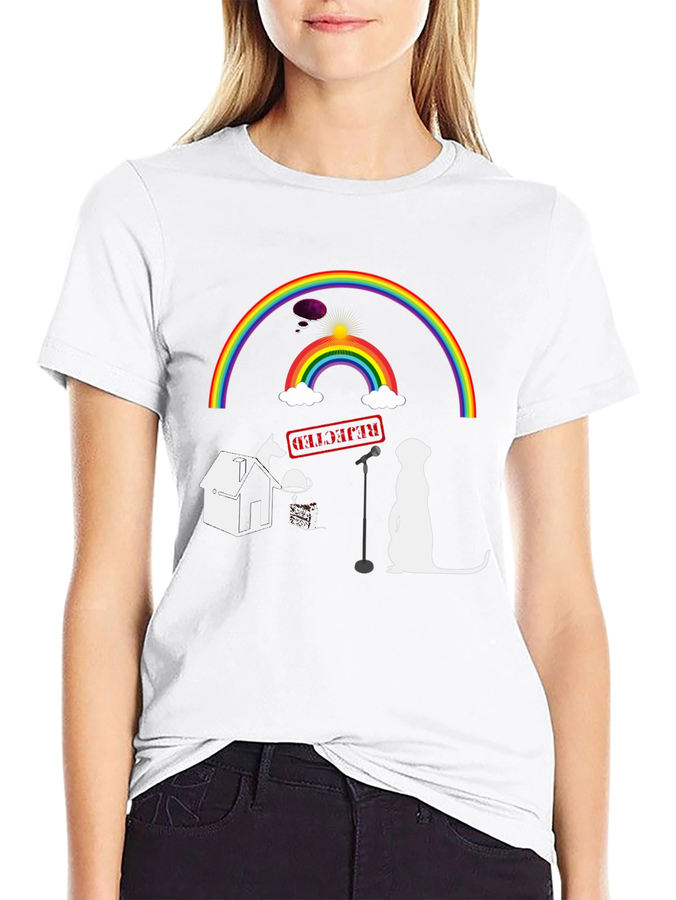 Rainbow Stand-up T-shirt