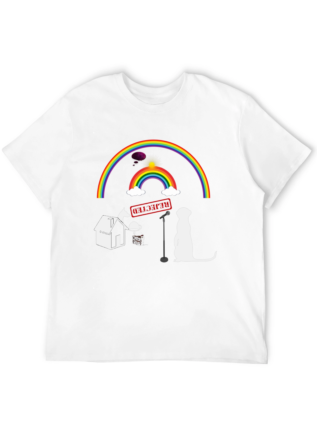 Rainbow Stand-up T-shirt