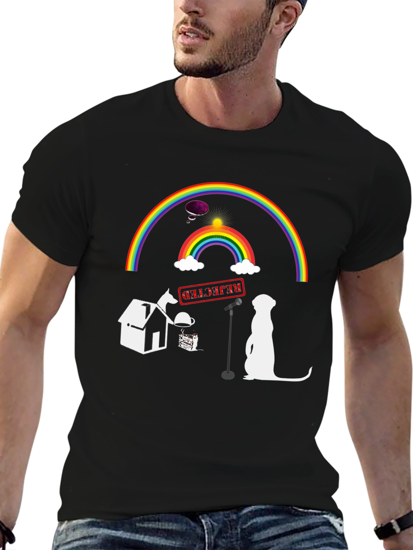 Rainbow Stand-up T-shirt