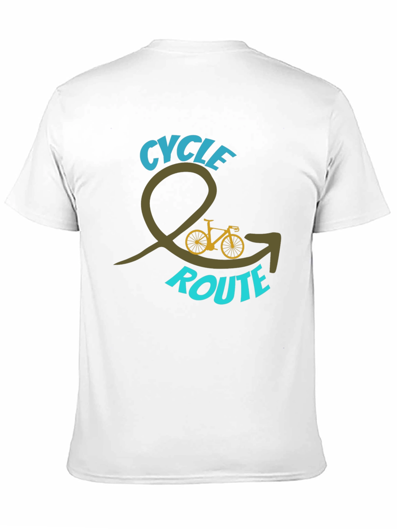 Cycle Route Graphic Tee - Black Cotton Blend Shirt