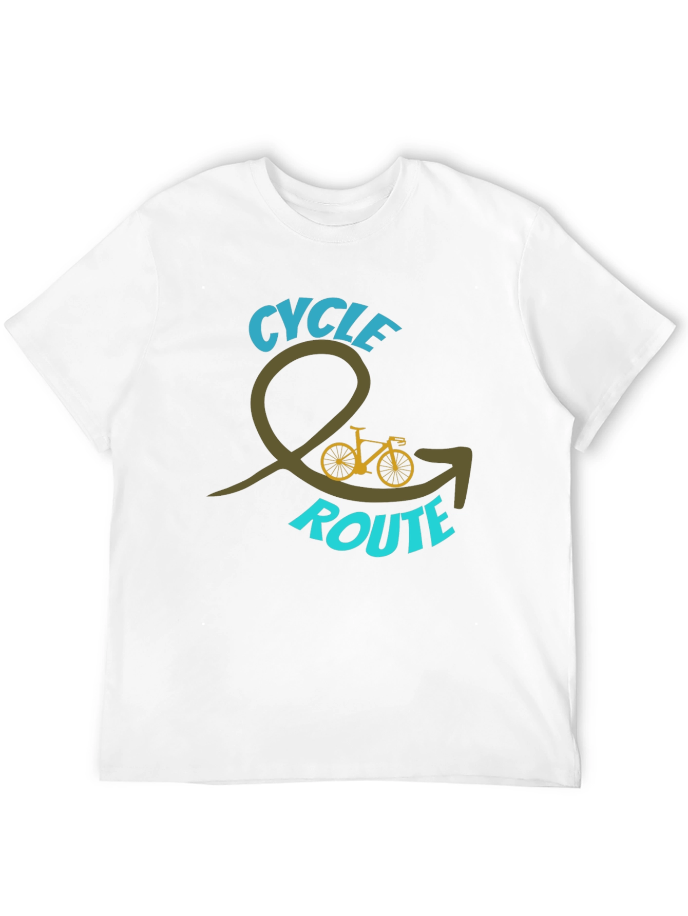 Cycle Route Graphic Tee - Black Cotton Blend Shirt