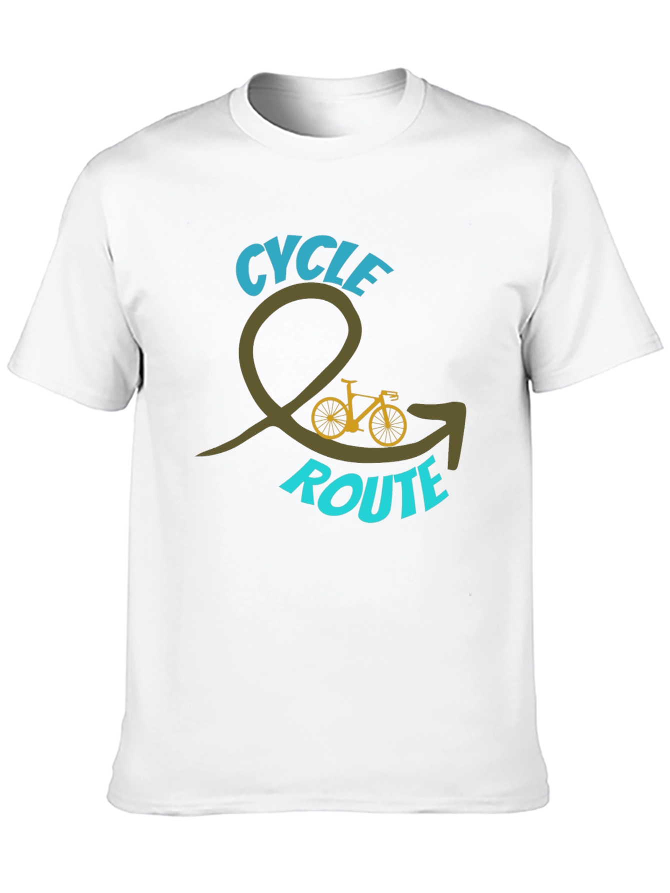 Cycle Route Graphic Tee - Black Cotton Blend Shirt