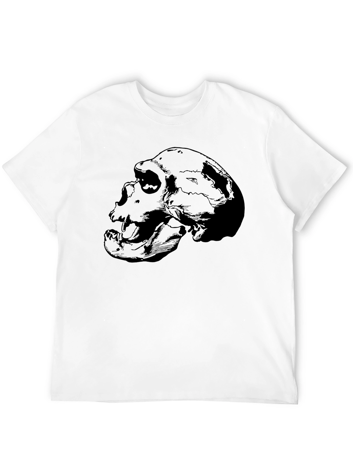 Skull Graphic Print Crew Neck T-Shirt
