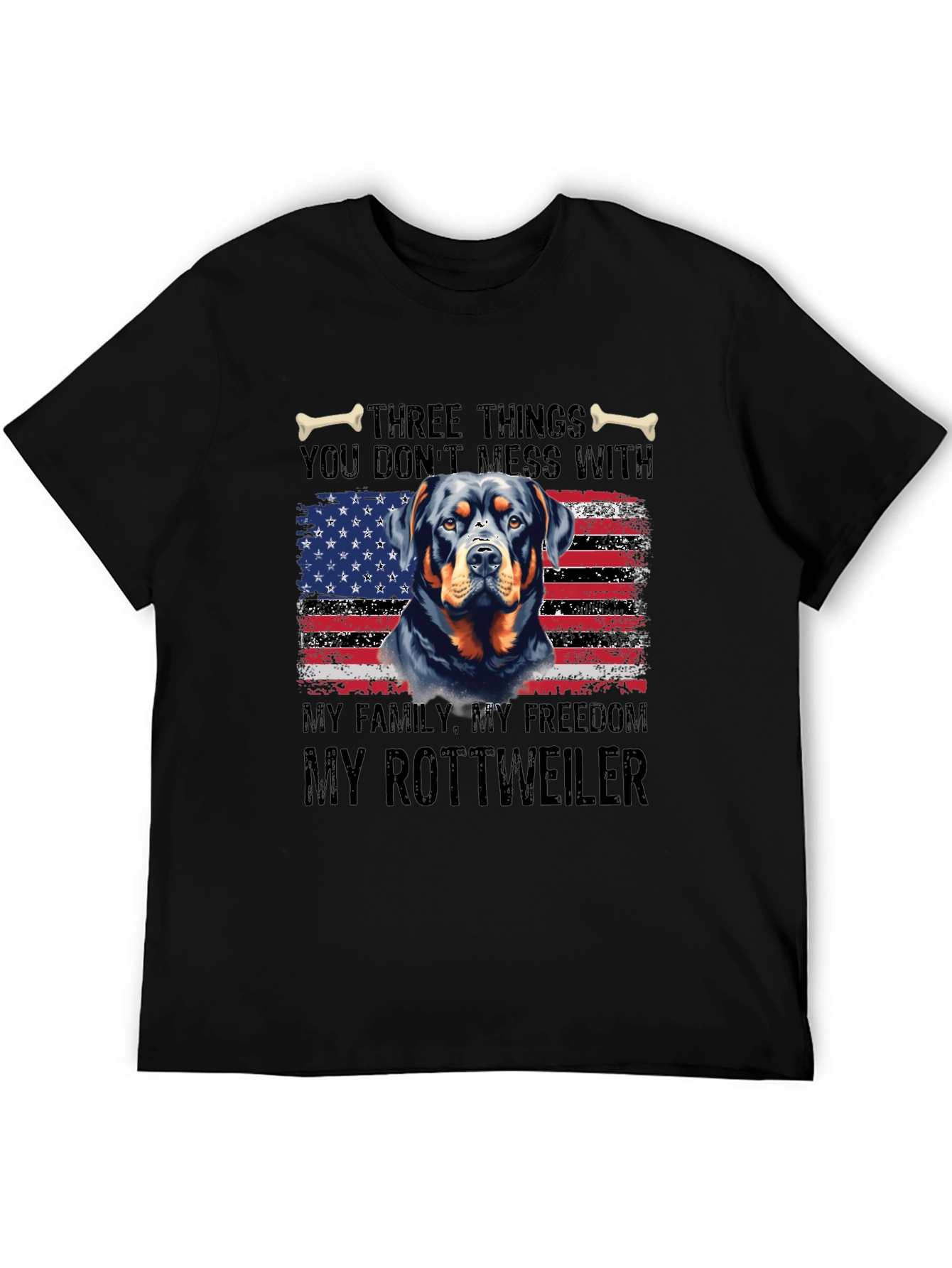 Rottweiler American Flag T-Shirt