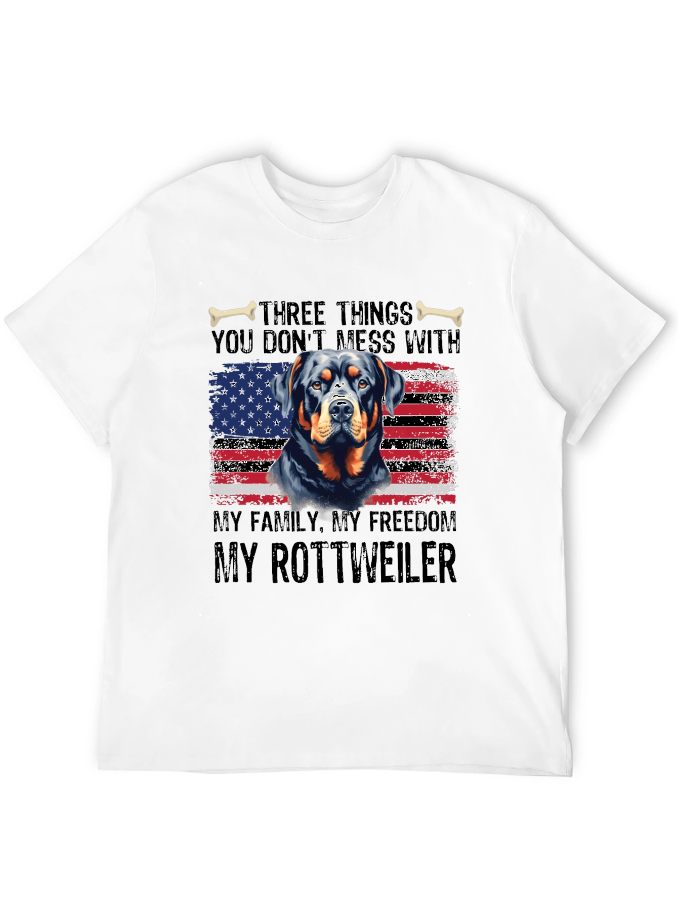 Rottweiler American Flag T-Shirt