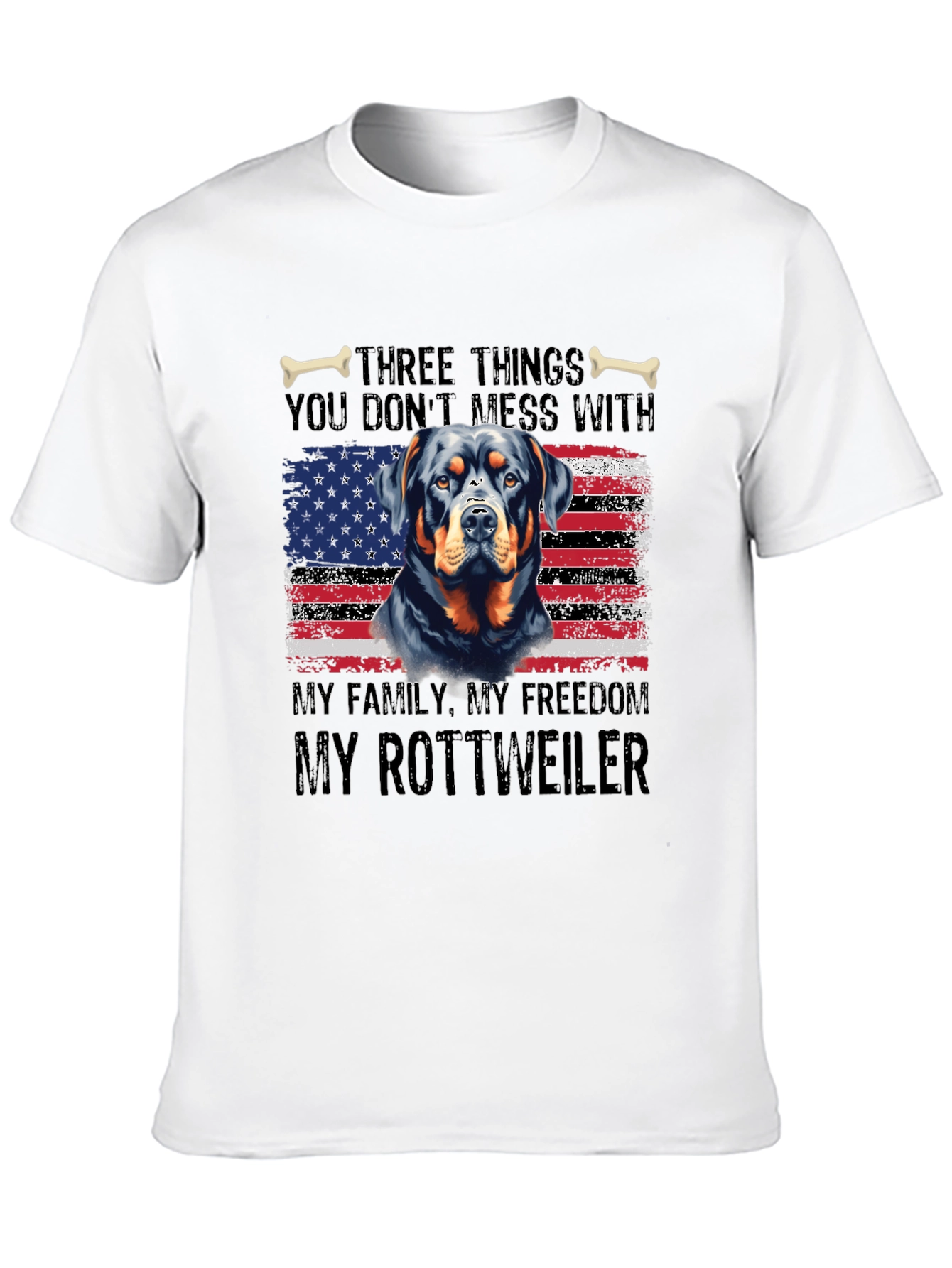 Rottweiler American Flag T-Shirt