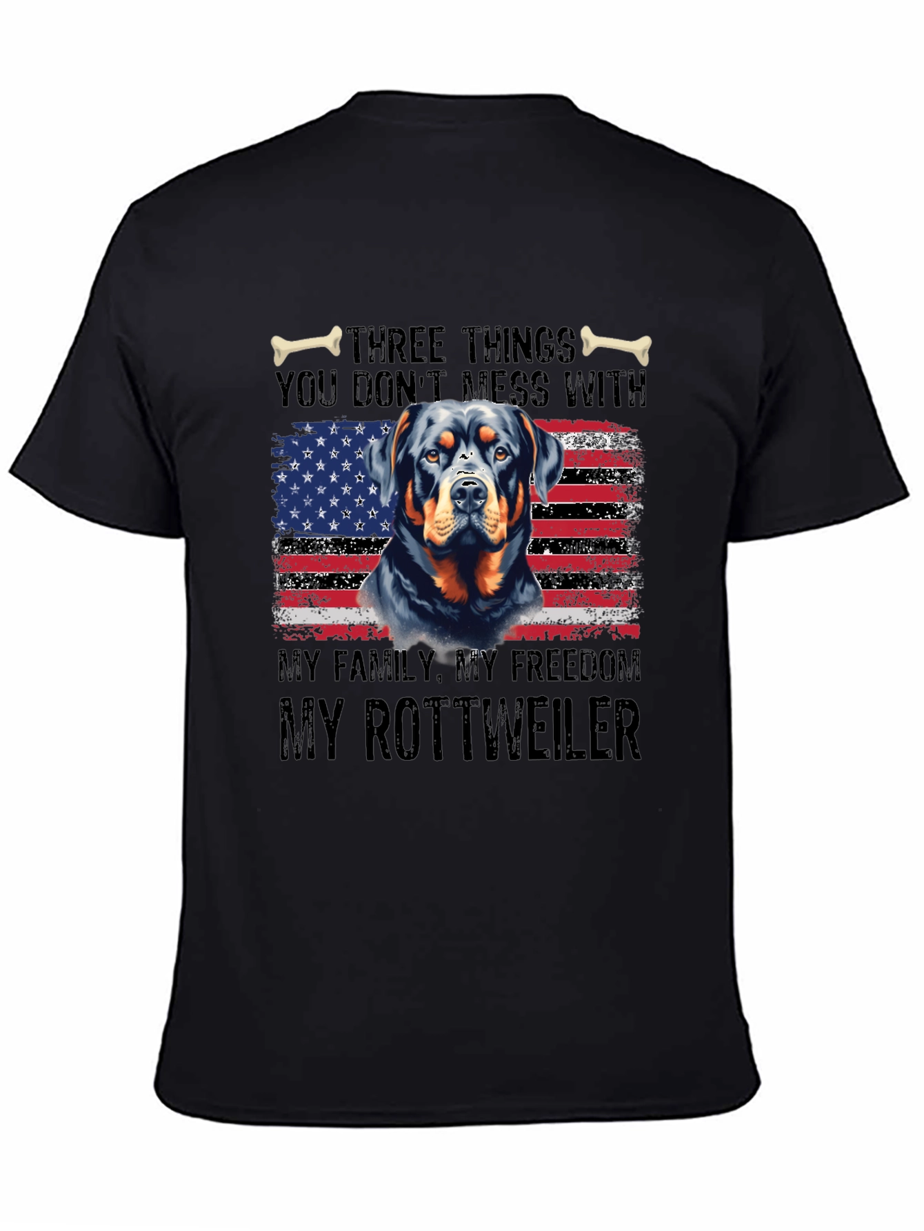 Rottweiler American Flag T-Shirt