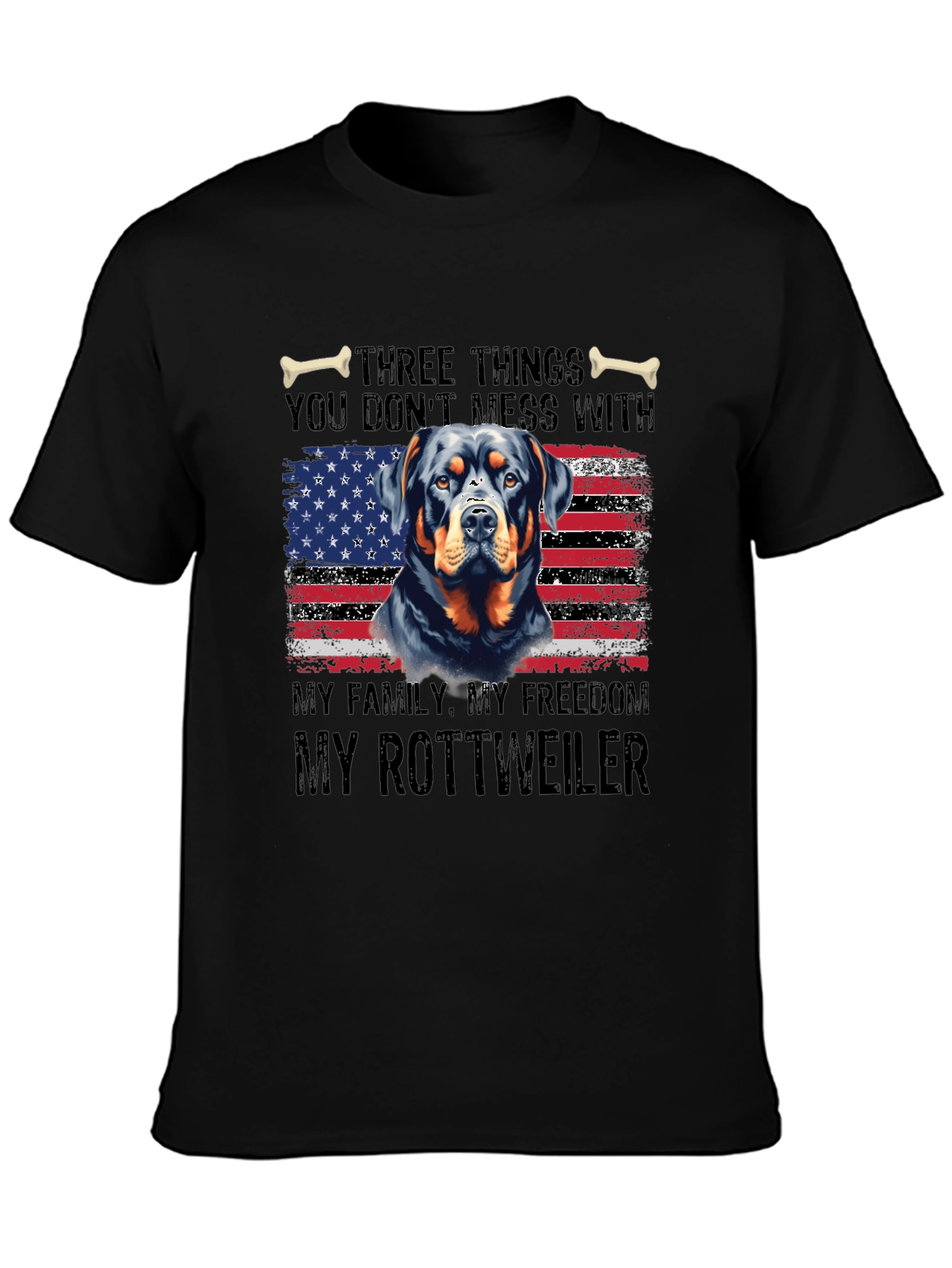 Rottweiler American Flag T-Shirt