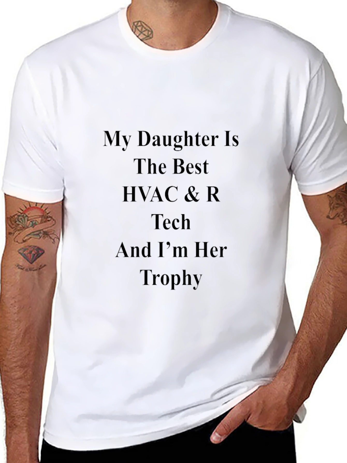 HVAC Tech Dad T-Shirt - Proud Trophy Father Tee
