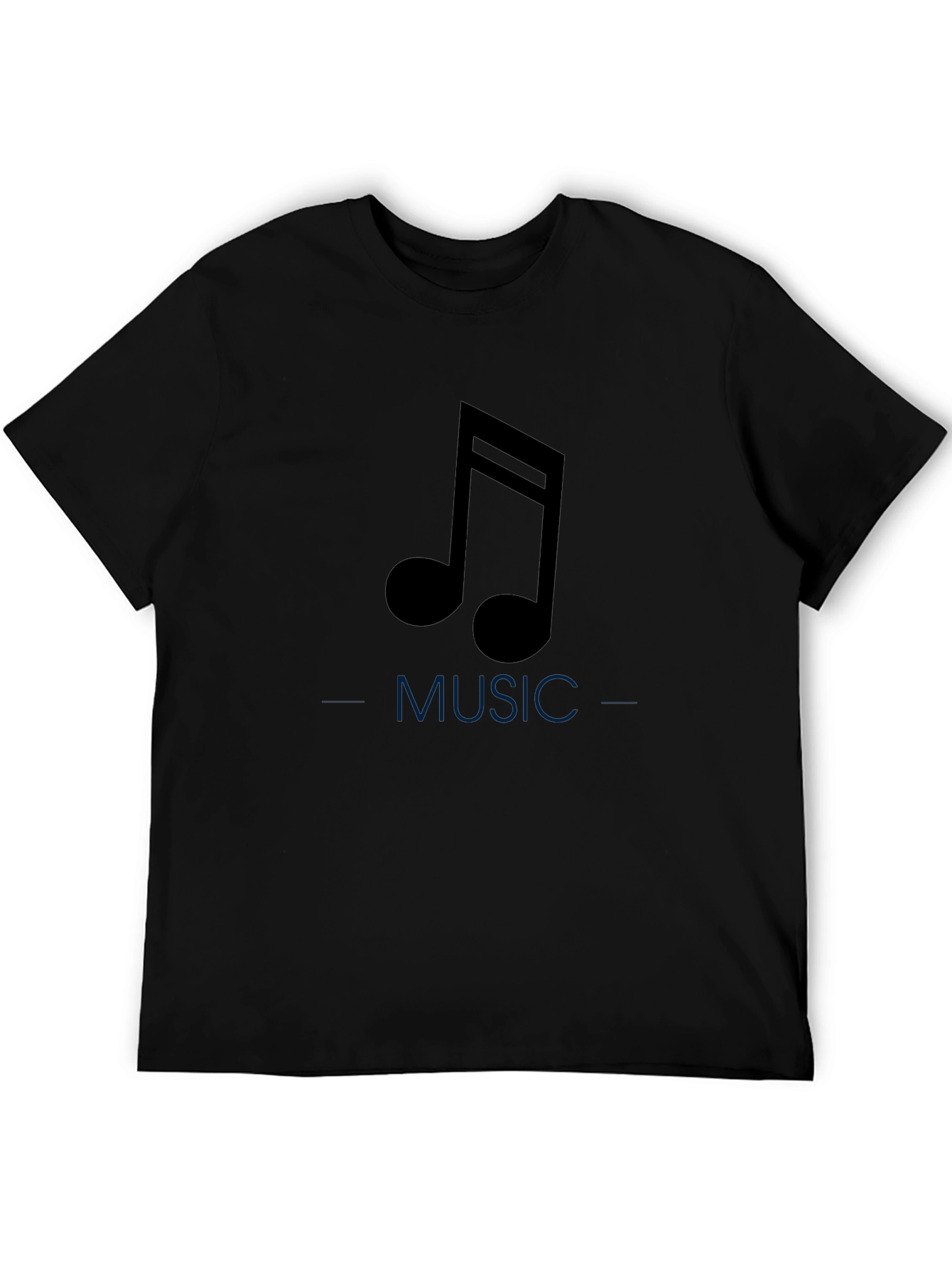 Music Note Black Tee - Stylish Comfort