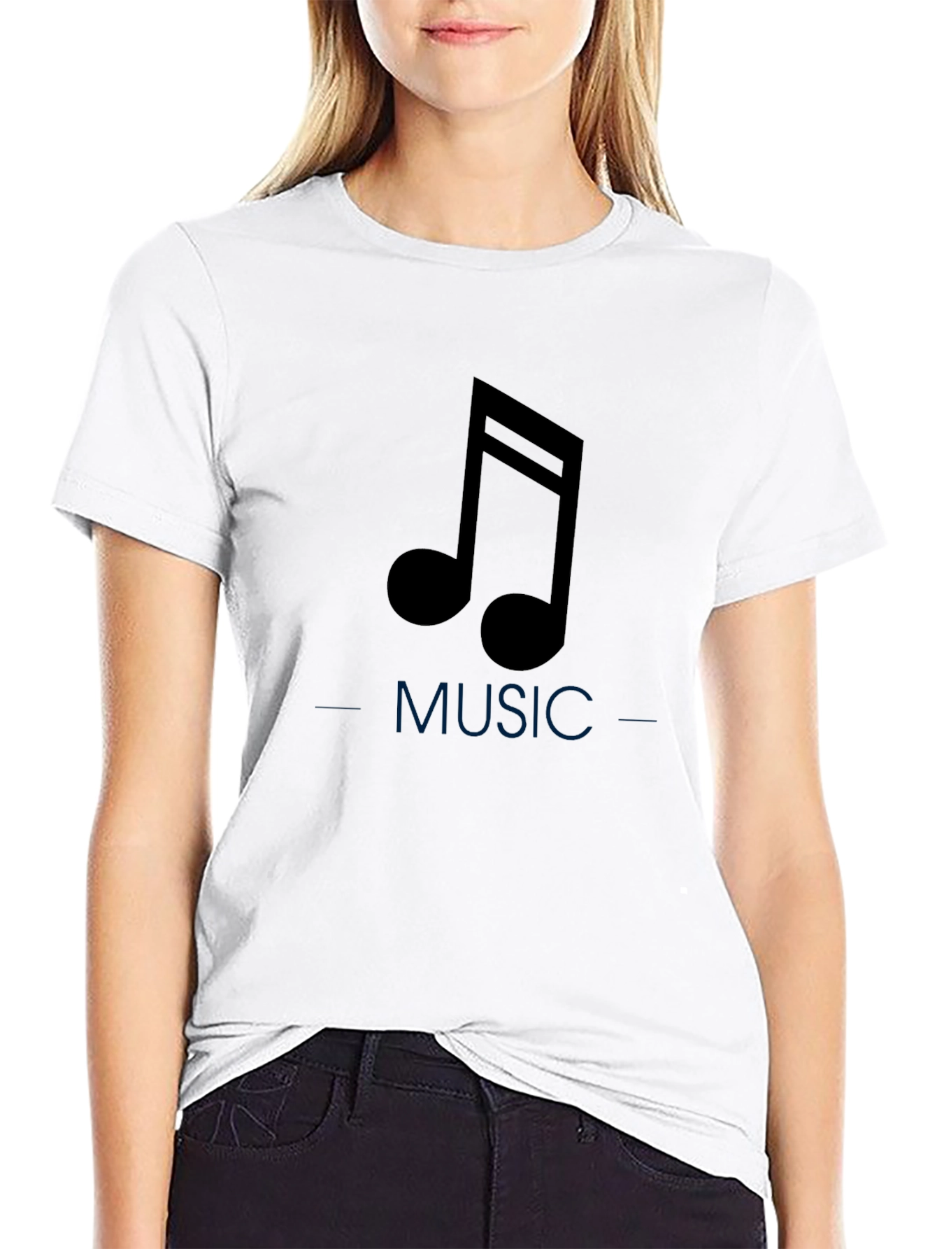 Music Note Black Tee - Stylish Comfort
