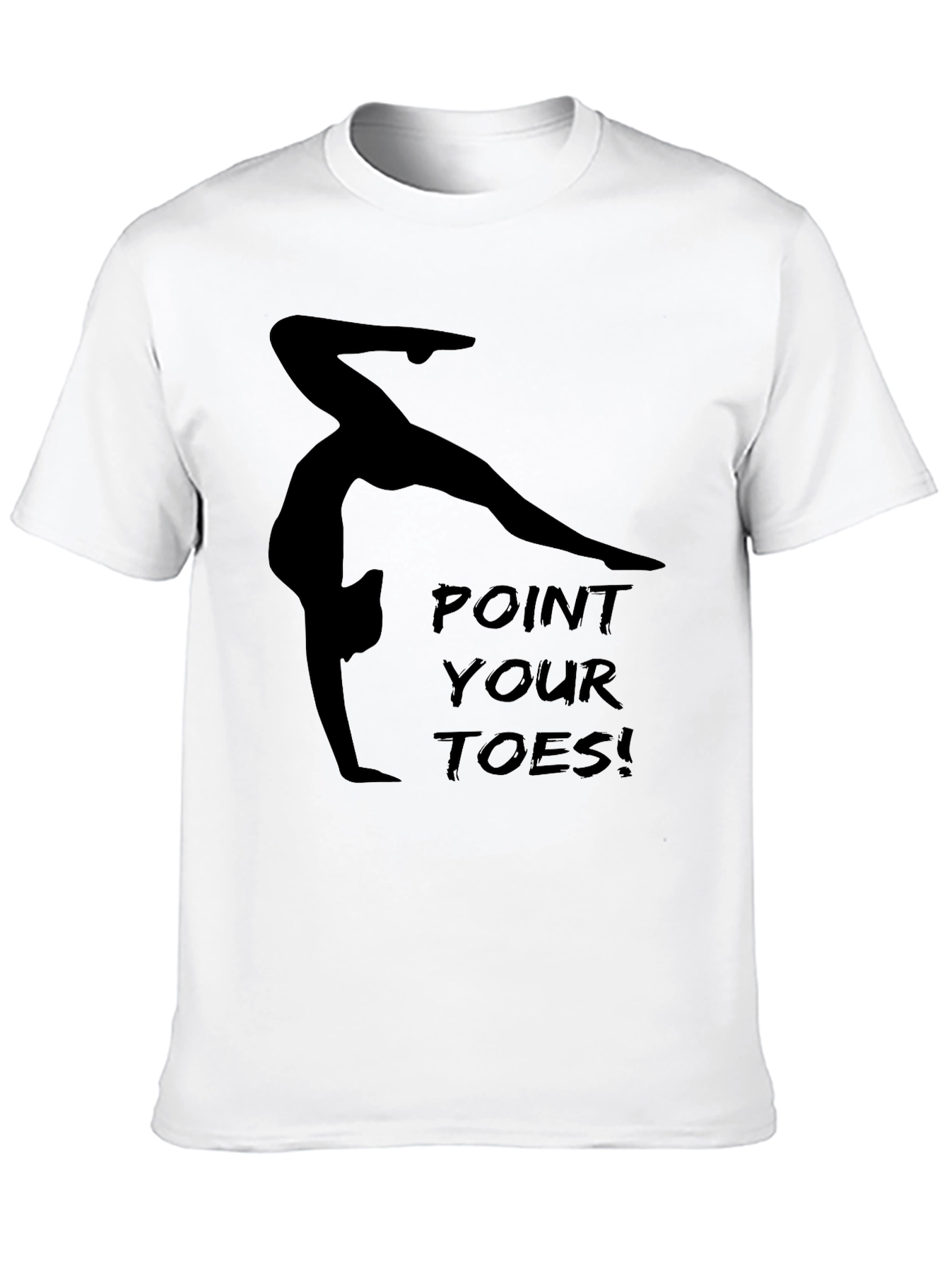 Gymnast Point Your Toes Black Graphic Tee
