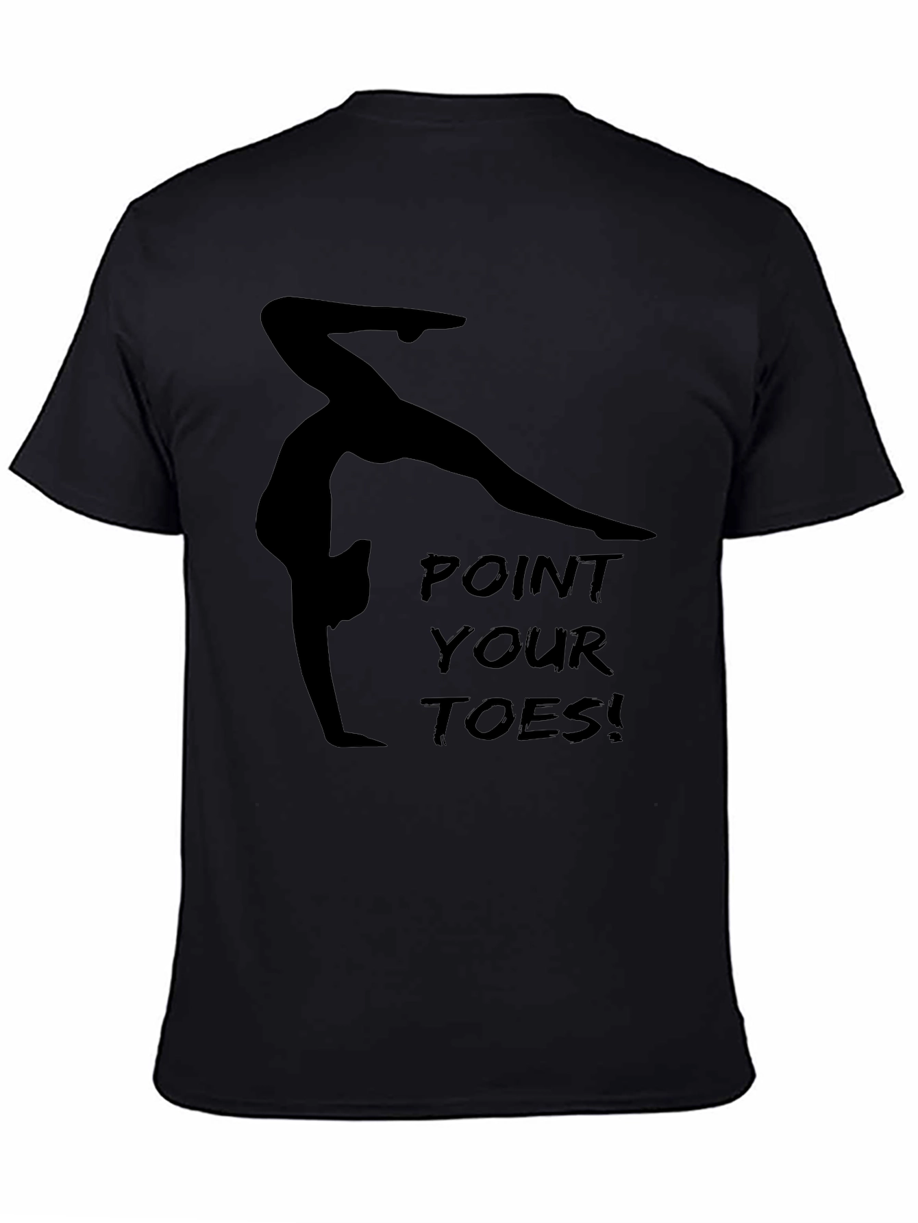 Gymnast Point Your Toes Black Graphic Tee