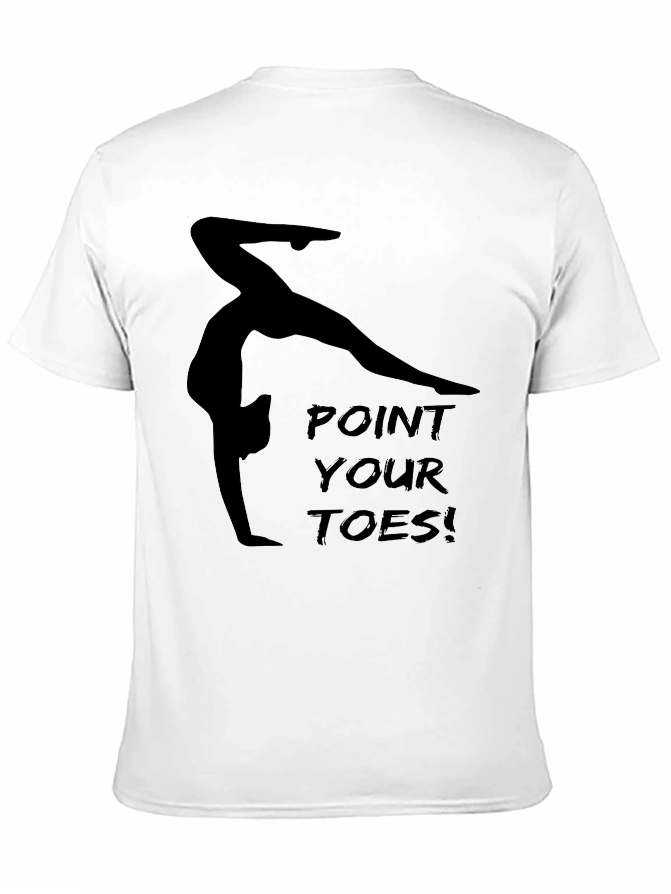 Gymnast Point Your Toes Black Graphic Tee