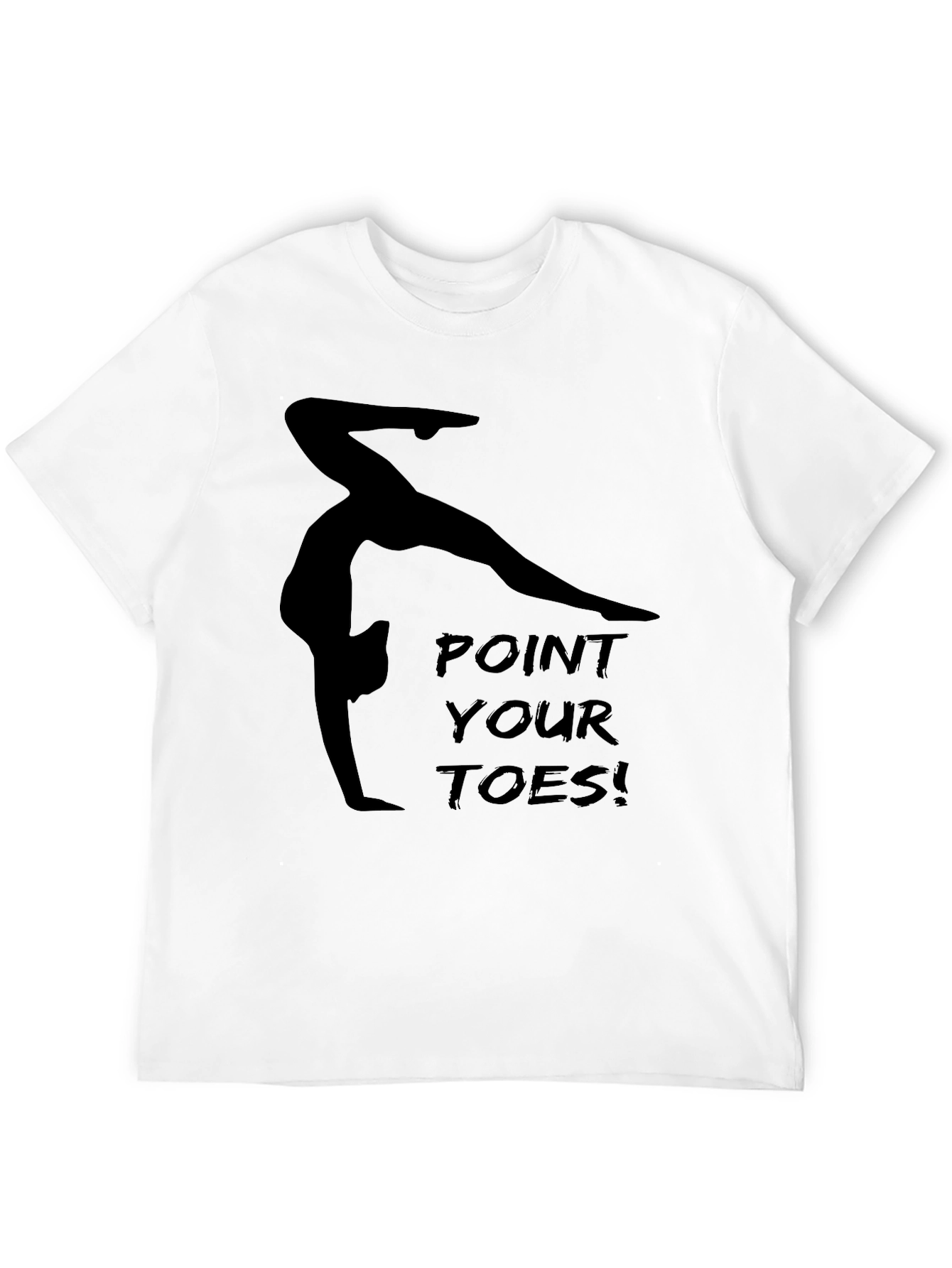 Gymnast Point Your Toes Black Graphic Tee