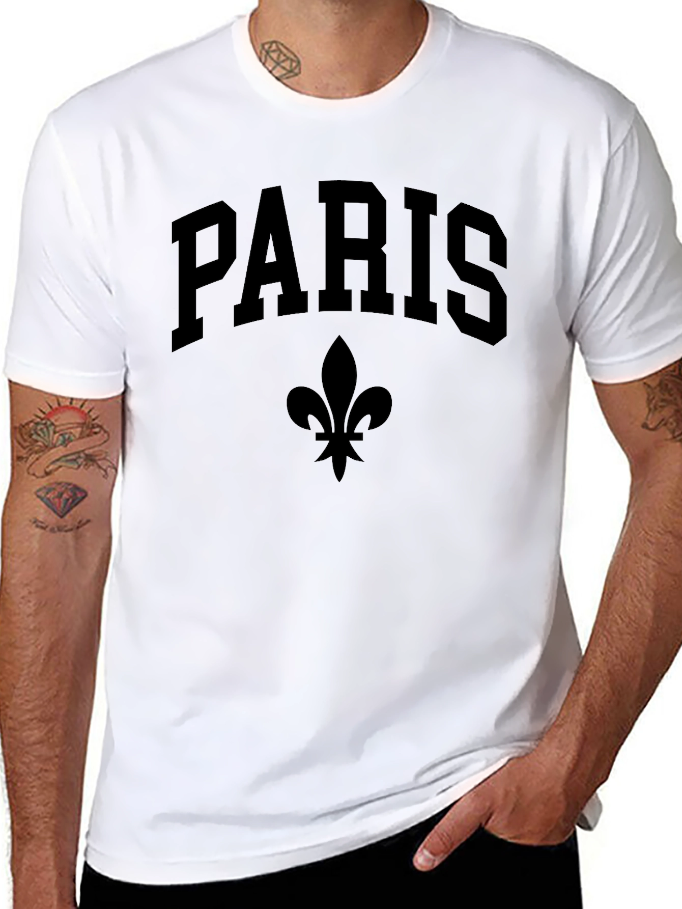 Paris Fleur-de-lis Black T-Shirt