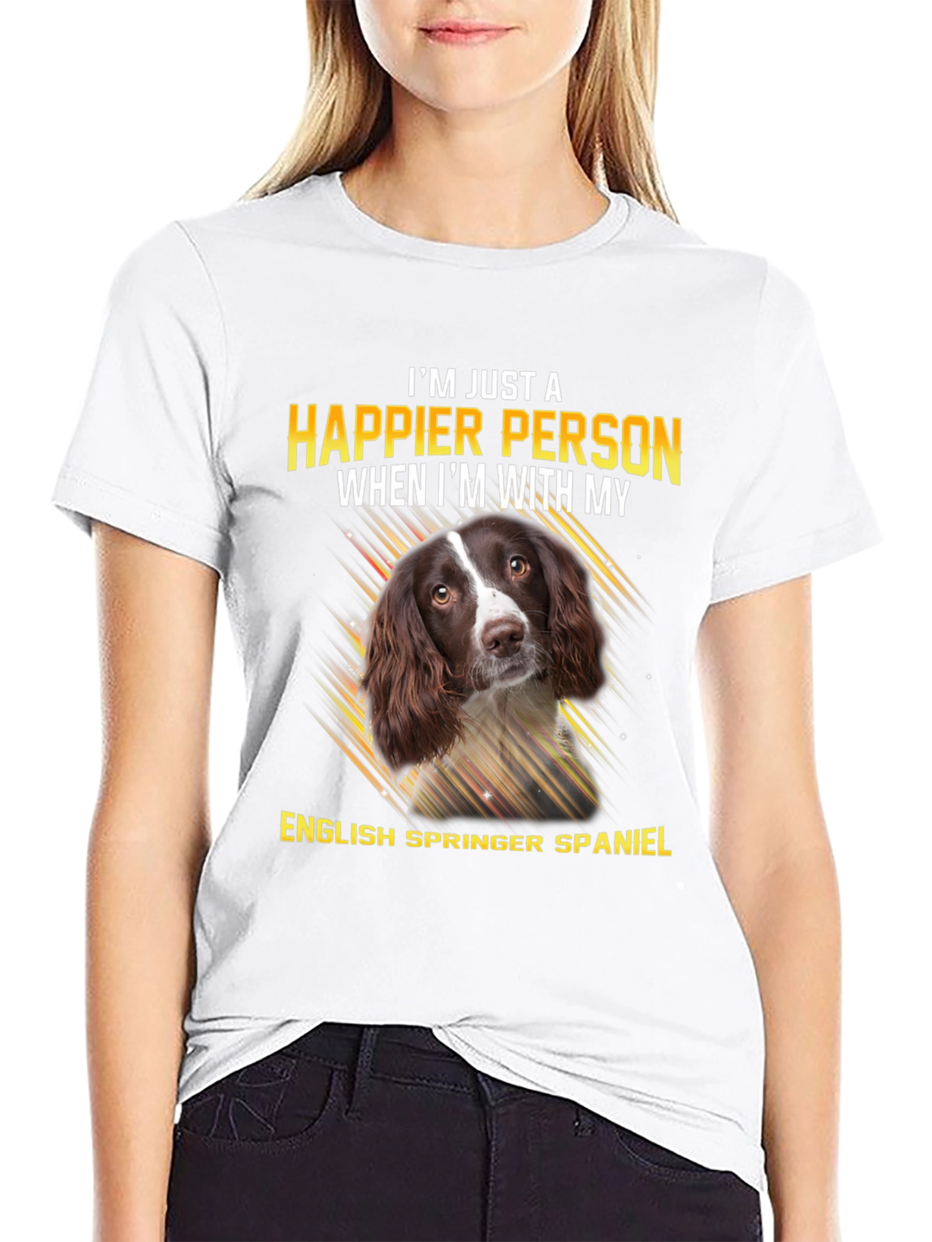 Happier Person English Springer Spaniel T-Shirt