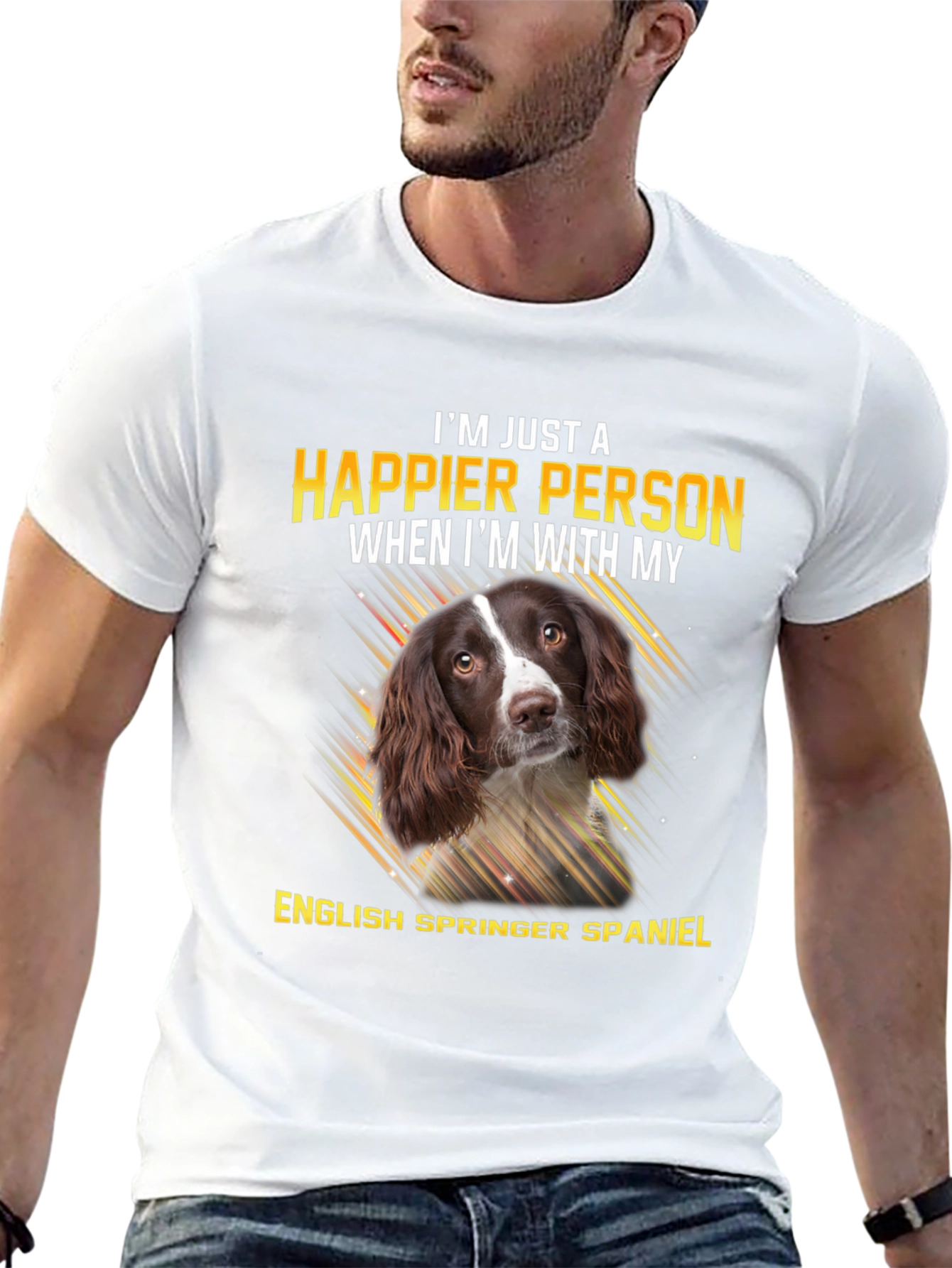 Happier Person English Springer Spaniel T-Shirt