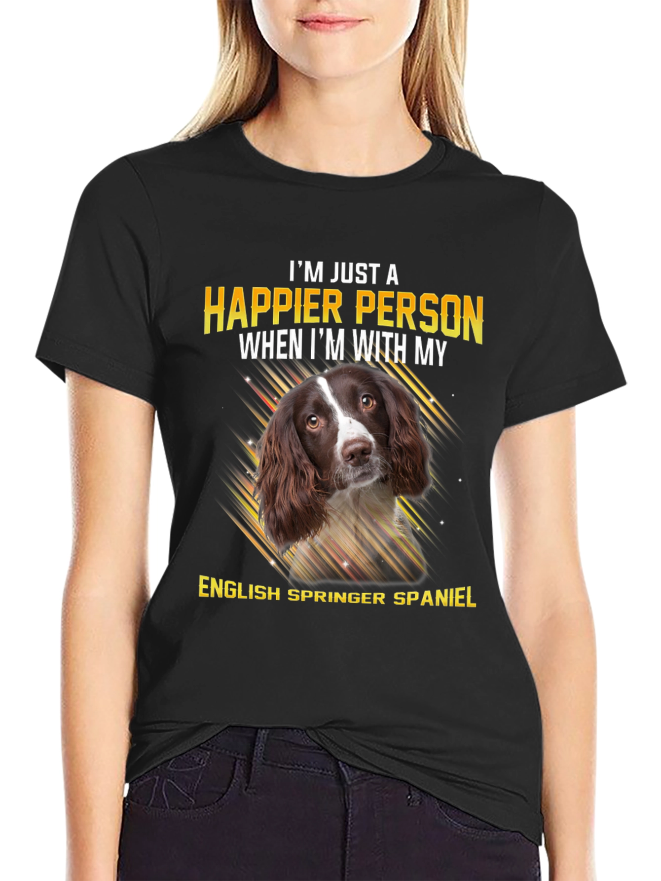 Happier Person English Springer Spaniel T-Shirt